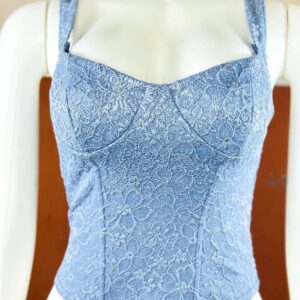 Light blue lace bustier top