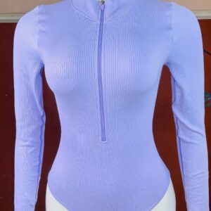 Purple womens mock turtle neck long sleeve