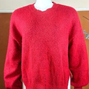 Vintage red wool crewneck sweater