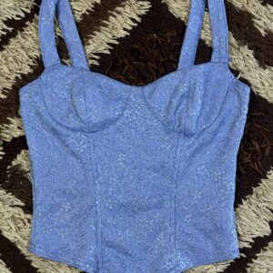 Light blue lace bustier top