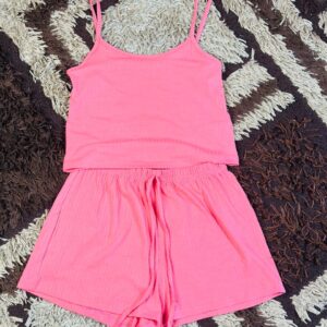 Womens spaghetti straps cami tops with shorts lounge sleepwear