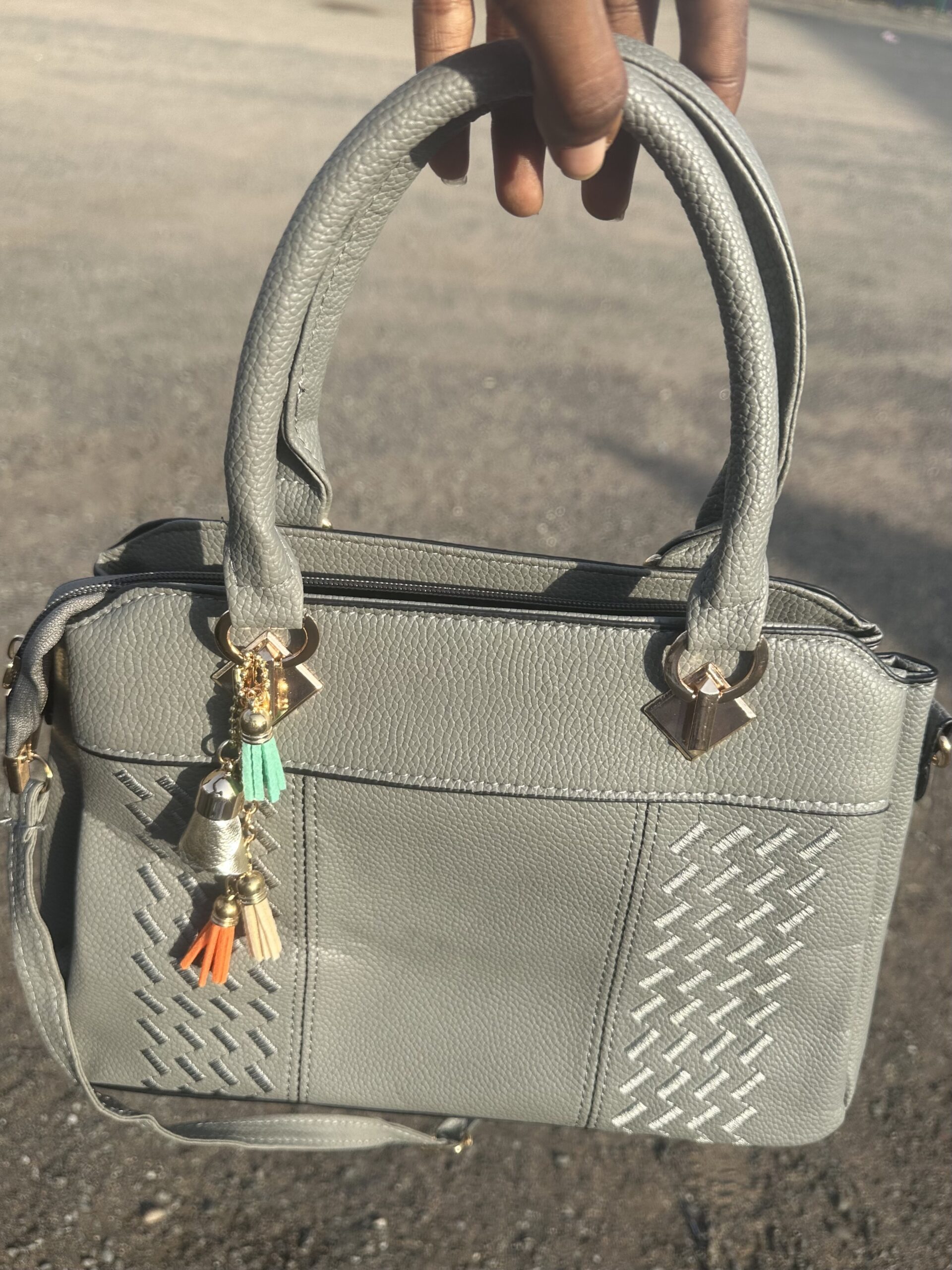 Stylish Women’s Grey Handbag Elegant Leather Shoulder Bag 1 Stylish Women’s Grey Handbag Elegant Leather Shoulder Bag