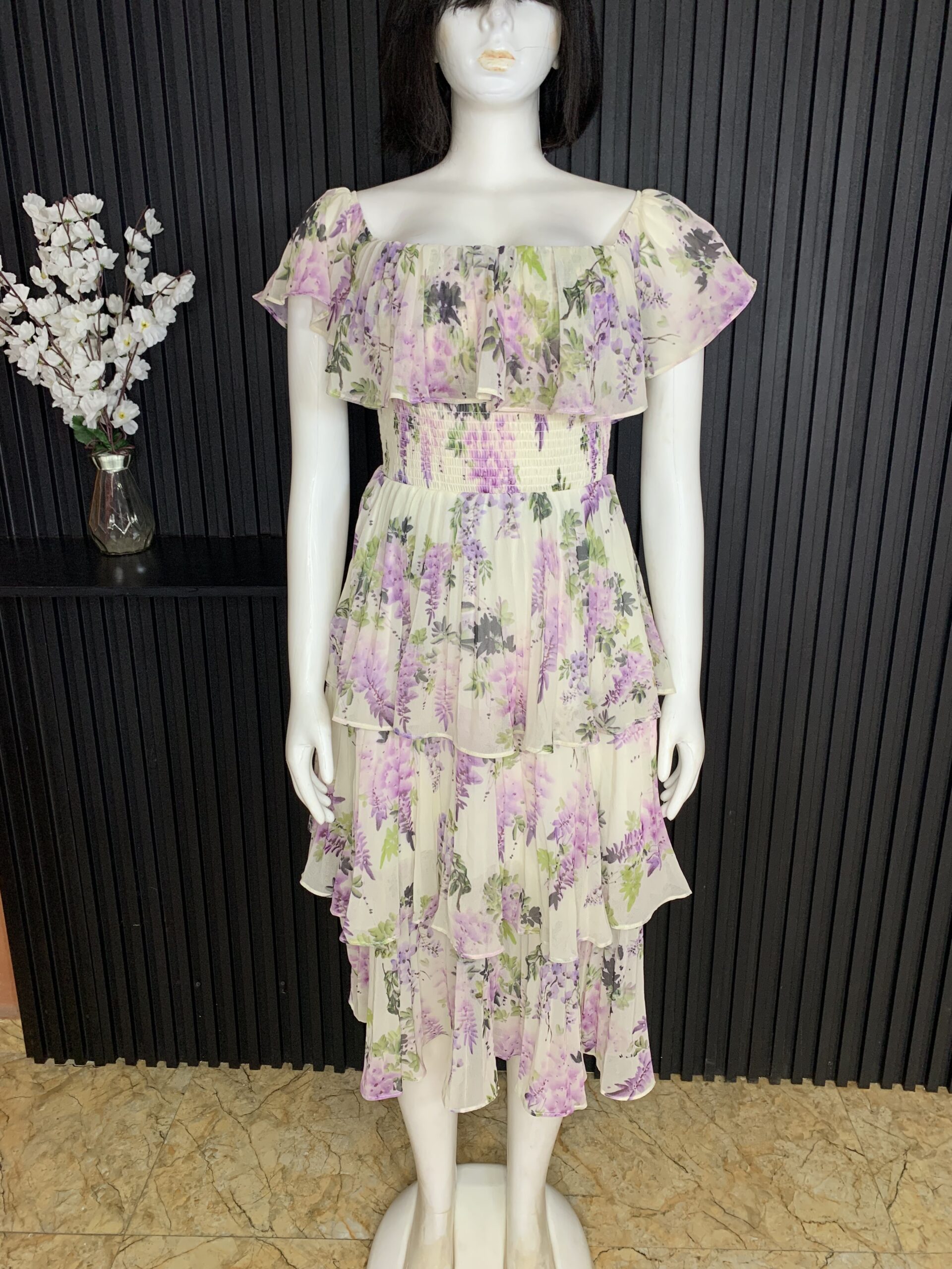 Smocked Waist Chicfon Dress 1 Smocked Waist Chicfon Dress