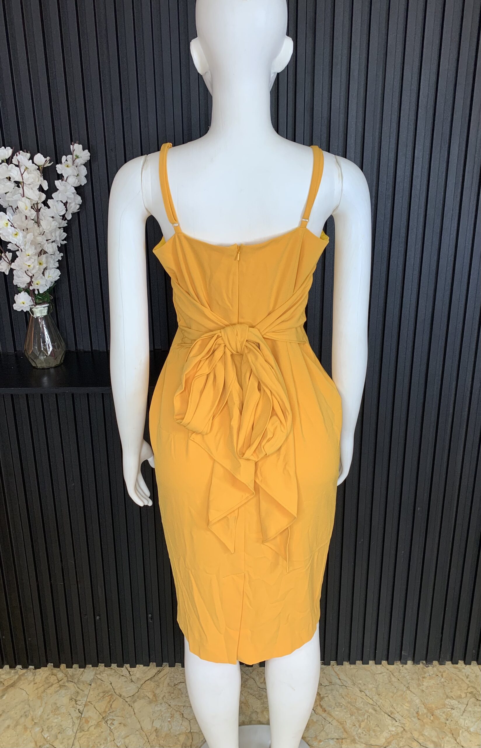 Chic Yellow Body Fitted Dress 3 Chic Yellow Body Fitted Dress - Image 3