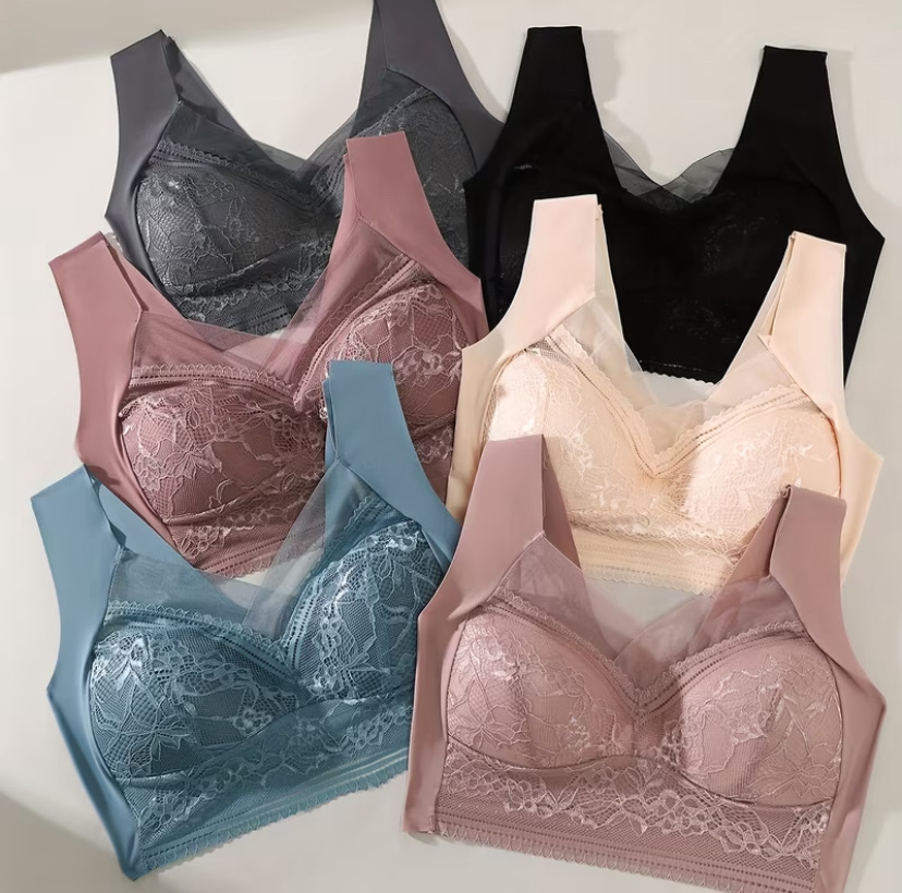 Women’s Seamless Lace Bra Set Comfortable Wireless Support Bras 5 Pcs 1 Women’s Seamless Lace Bra Set Comfortable Wireless Support Bras 5 Pcs