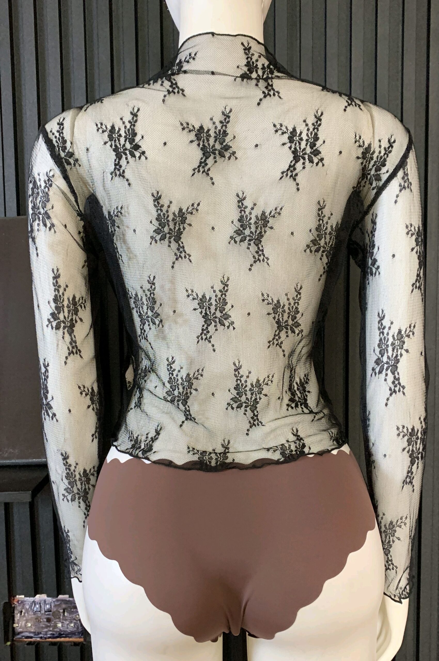 Elegant Sheer Floral Lace Long Sleeve Top 4 Elegant Sheer Floral Lace Long Sleeve Top - Image 4