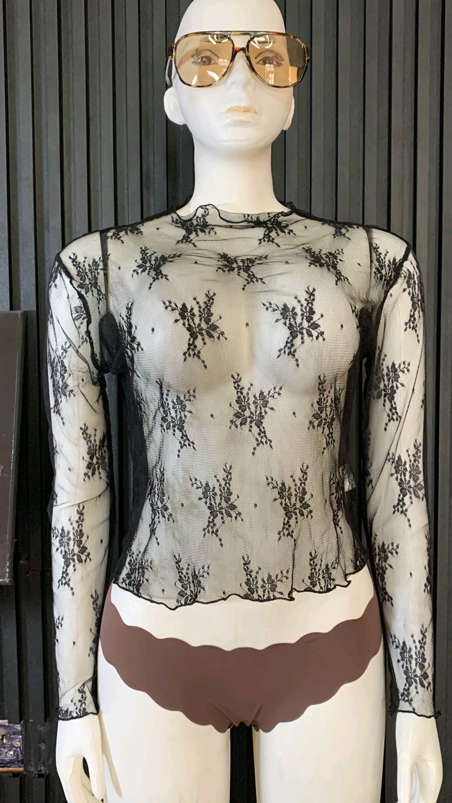 Elegant Sheer Floral Lace Long Sleeve Top 5 Elegant Sheer Floral Lace Long Sleeve Top - Image 5