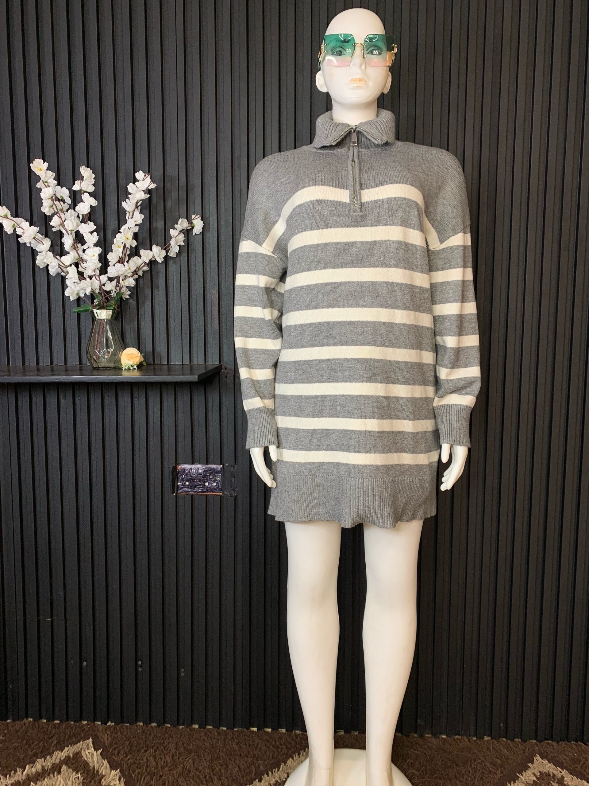 Striped Sweater Dress 1 Striped Sweater Dress