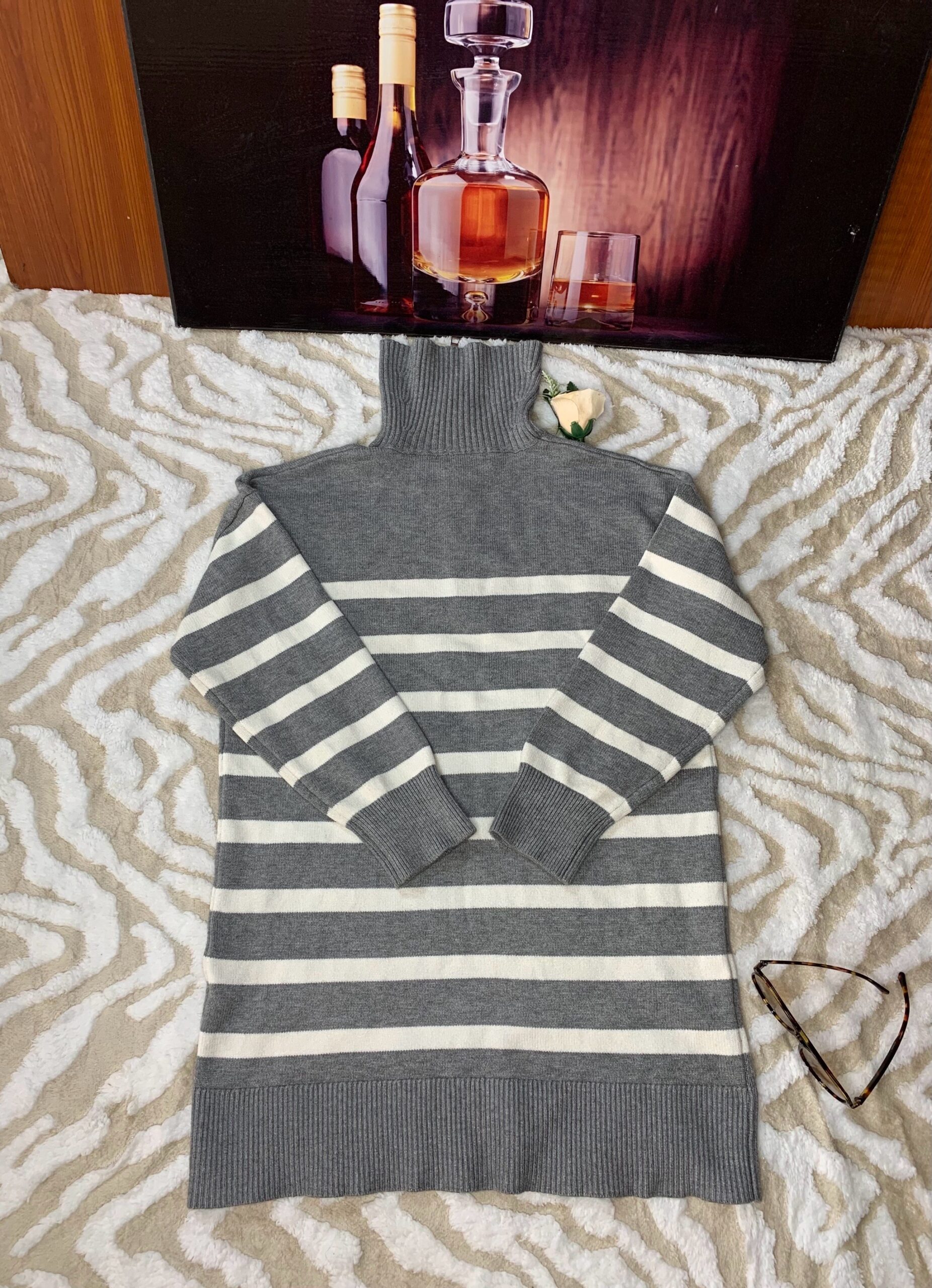 Striped Sweater Dress 5 Striped Sweater Dress - Image 5