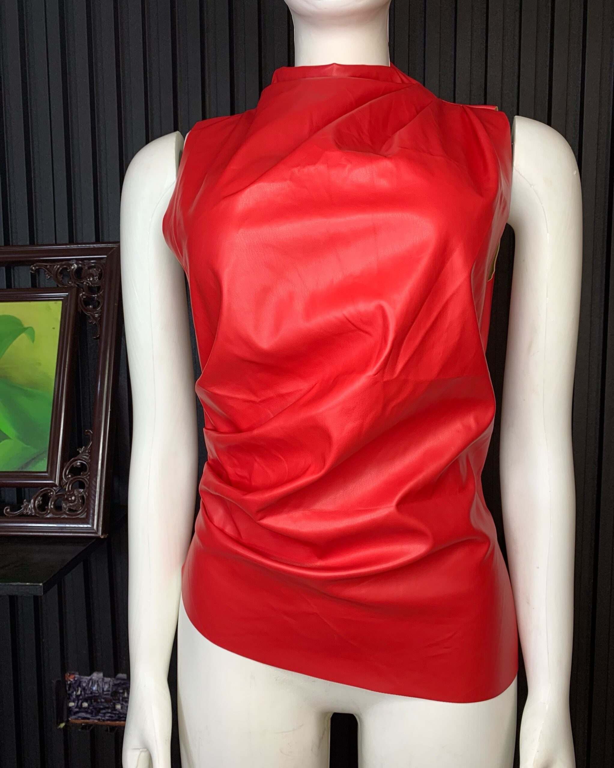 Red Satin Blouse 2 Red Satin Blouse - Image 2