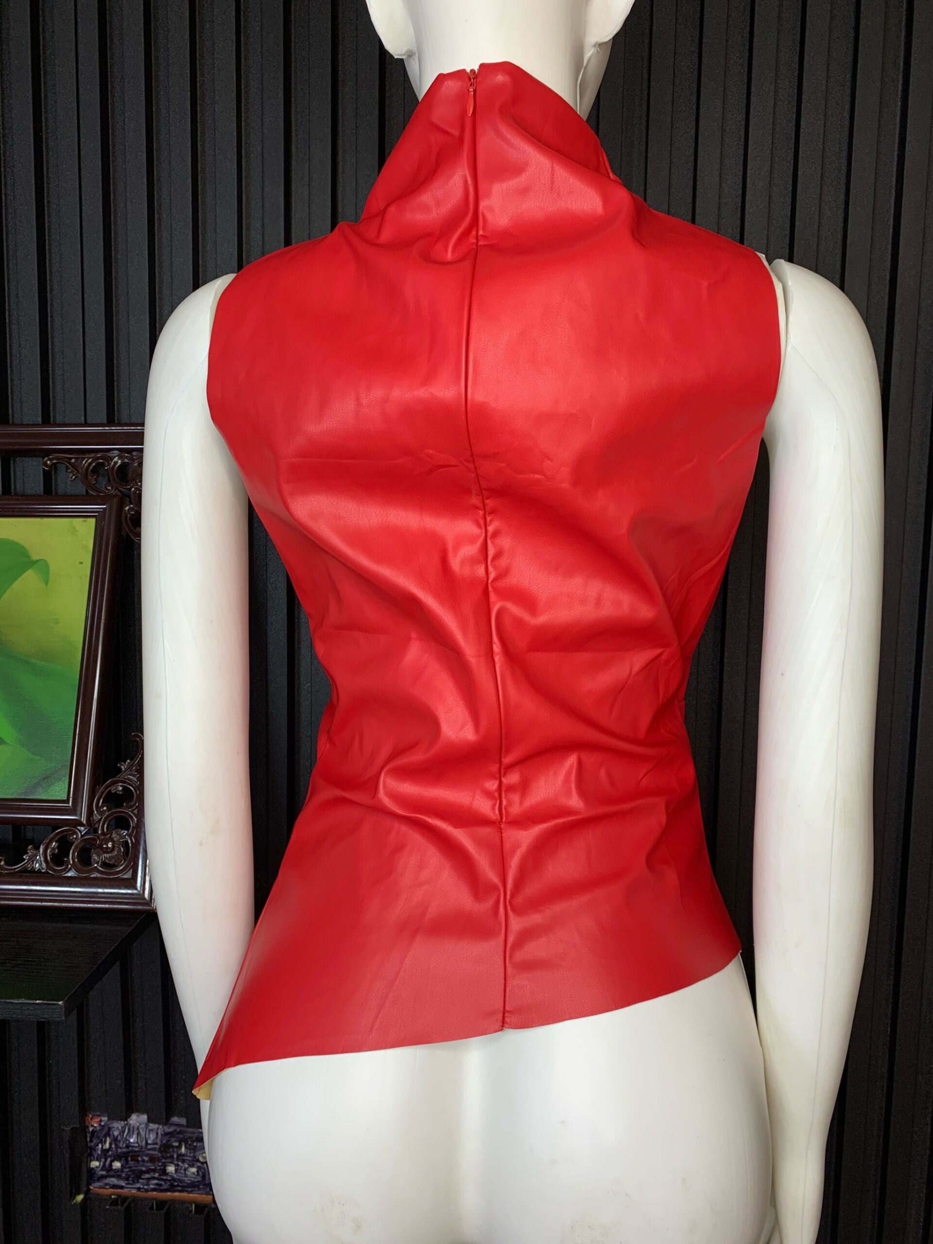 Red Satin Blouse 3 Red Satin Blouse - Image 3