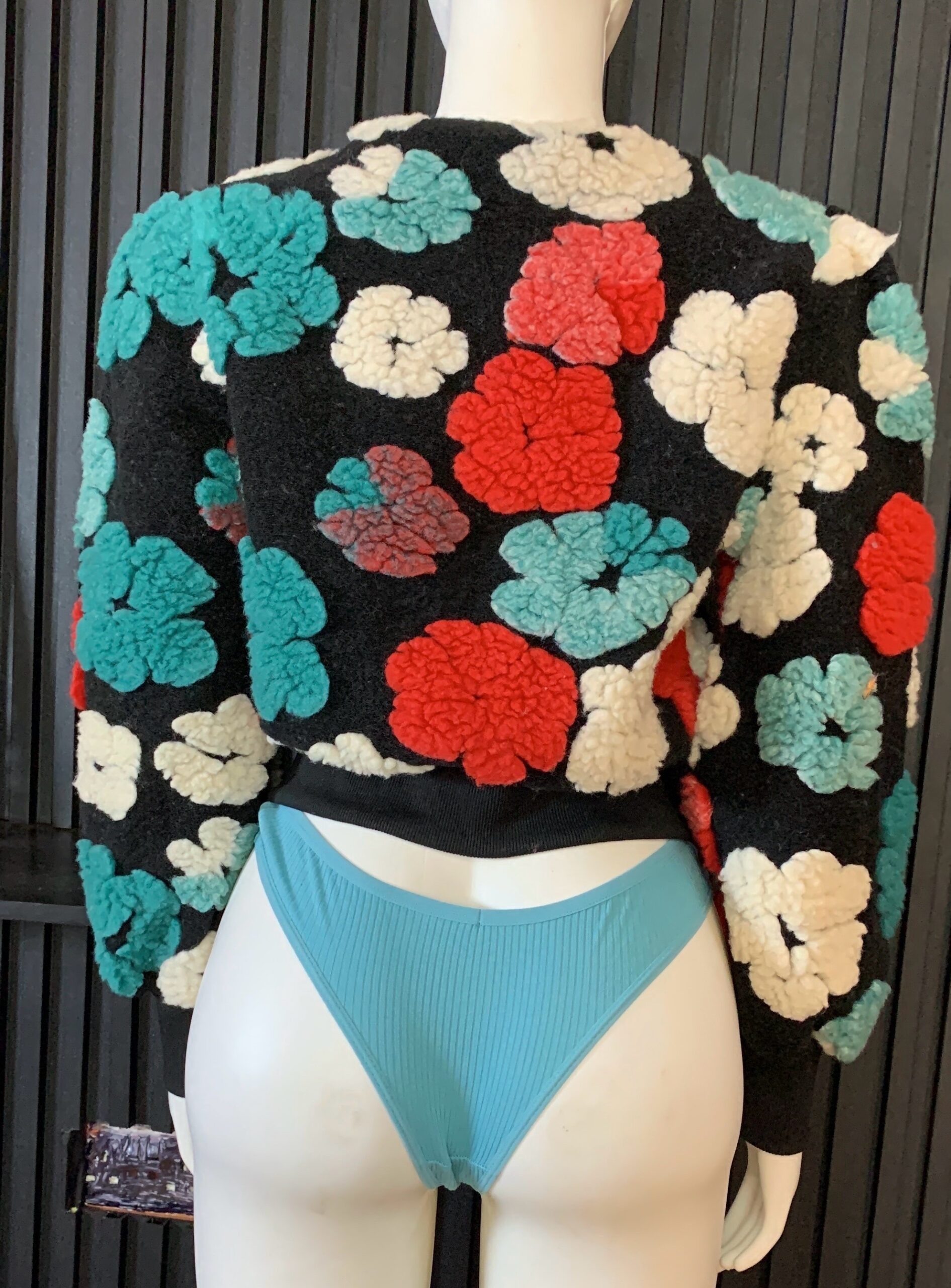 BloomCharm Women’s Floral Knit Cardigan – Soft Wool Blend Fashion Sweater Nigeria 3 BloomCharm Women’s Floral Knit Cardigan – Soft Wool Blend Fashion Sweater Nigeria - Image 3