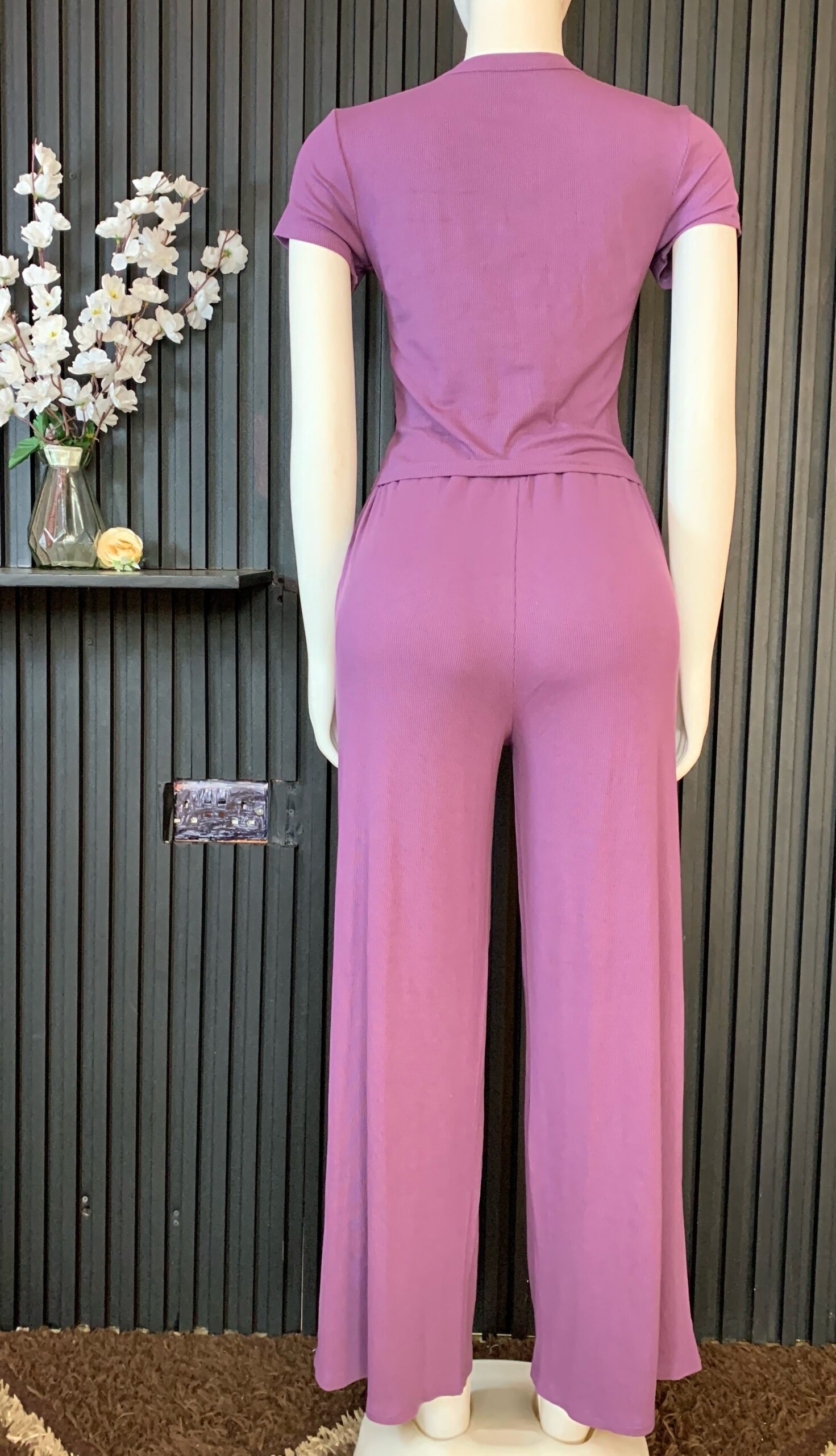 ComfortEase Women’s Ribbed Lounge Set – Soft Casual Two-Piece Outfit Nigeria 3 ComfortEase Women’s Ribbed Lounge Set – Soft Casual Two-Piece Outfit Nigeria - Image 3