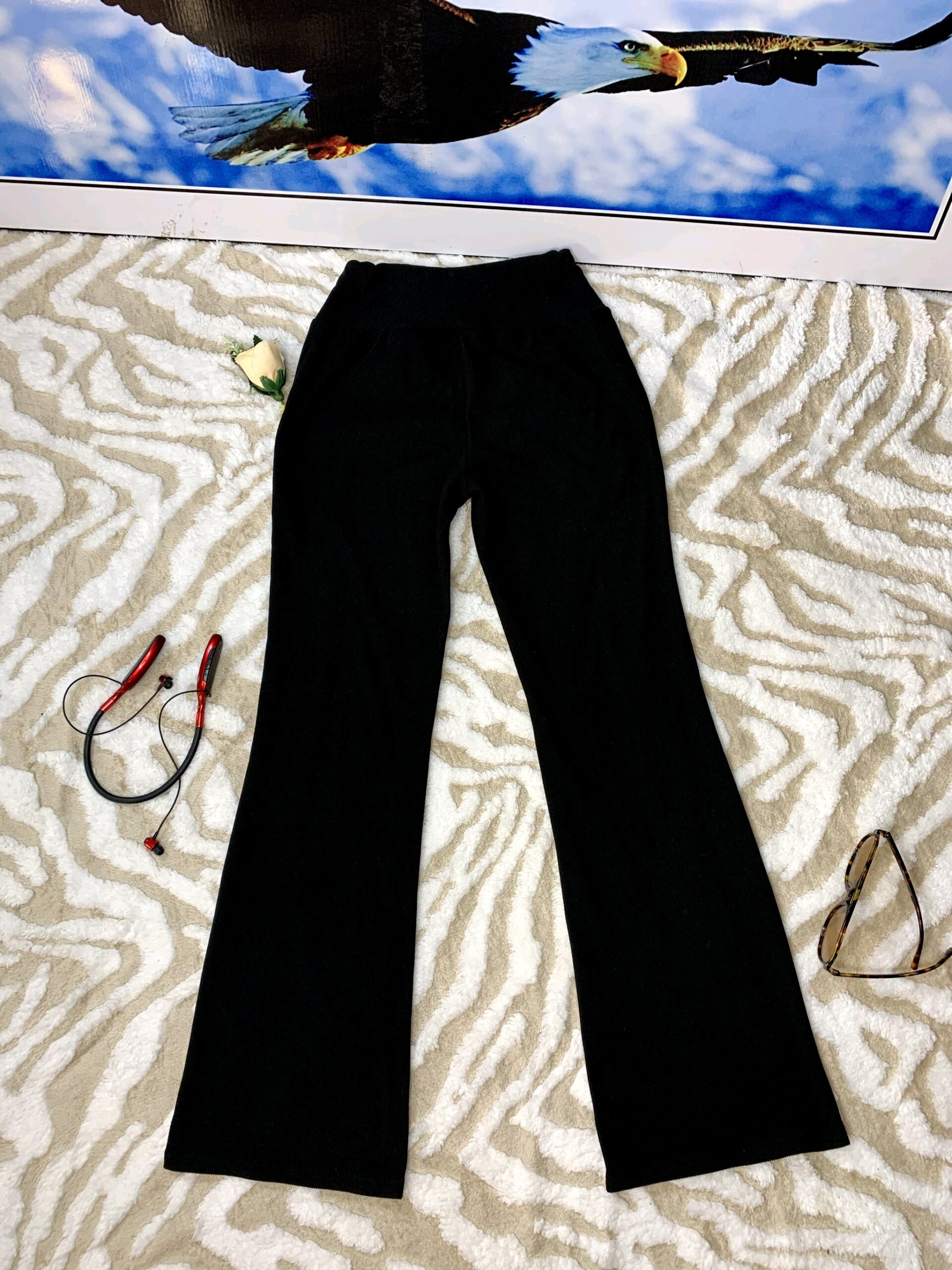 Women’s Olive Flare Leggings – High Waist Stretch Casual Pants Nigeria 4 Women’s Olive Flare Leggings – High Waist Stretch Casual Pants Nigeria - Image 4