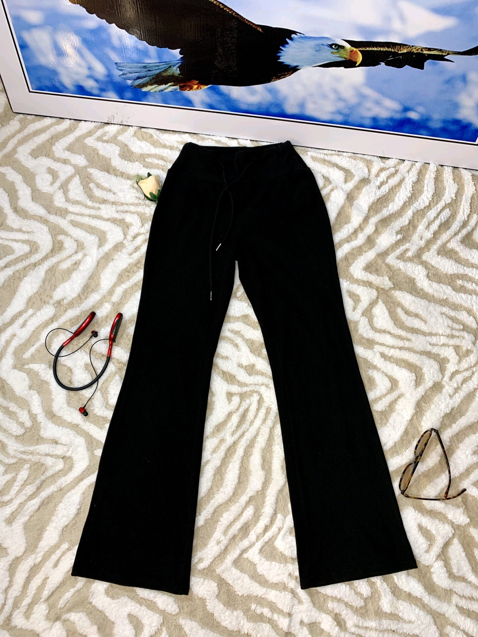 Women’s Olive Flare Leggings – High Waist Stretch Casual Pants Nigeria 5 Women’s Olive Flare Leggings – High Waist Stretch Casual Pants Nigeria - Image 5