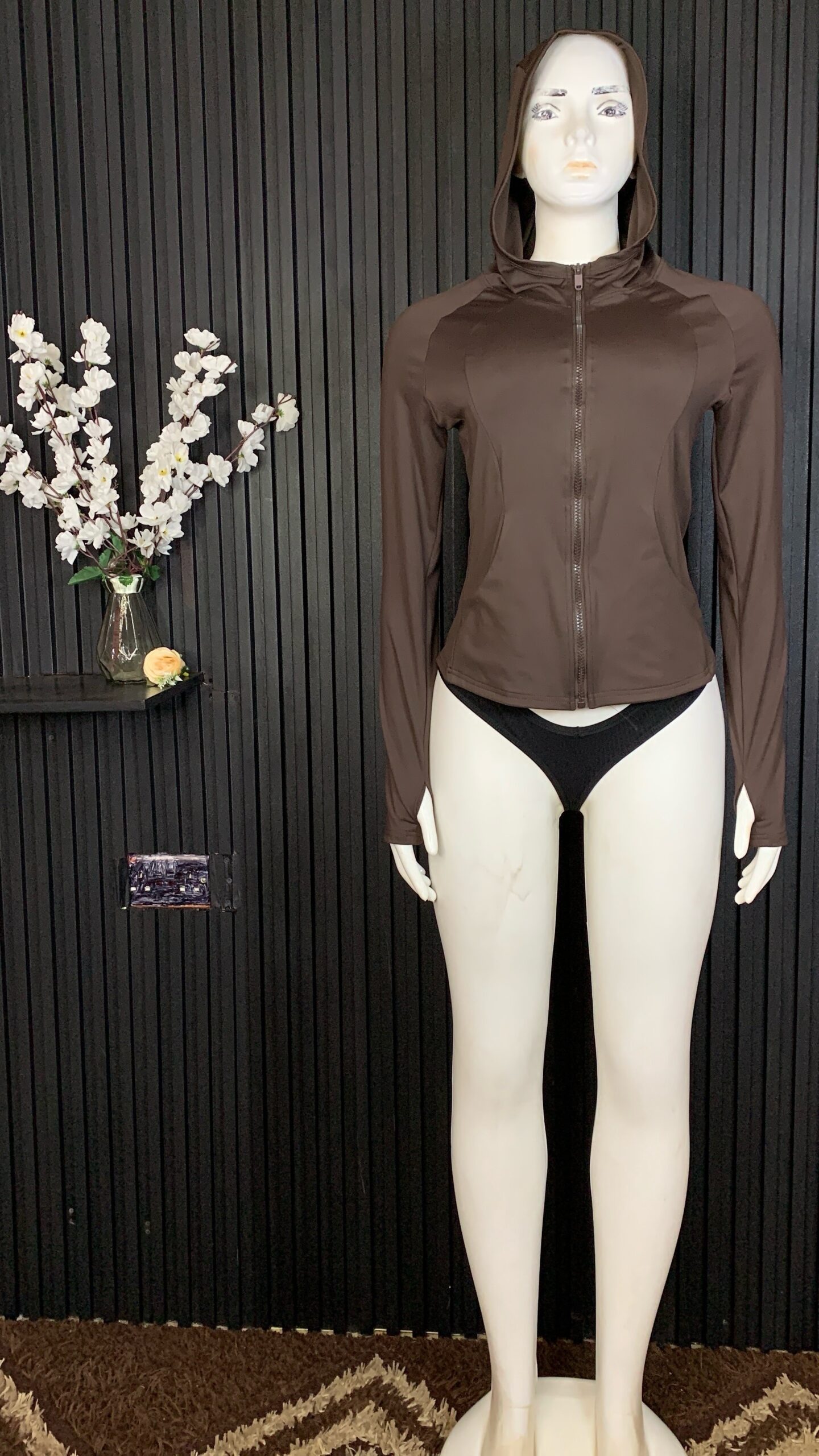 Women’s Slim Fit Athletic Zip Hoodie – Stretch Activewear Jacket Nigeria 1 Women’s Slim Fit Athletic Zip Hoodie – Stretch Activewear Jacket Nigeria