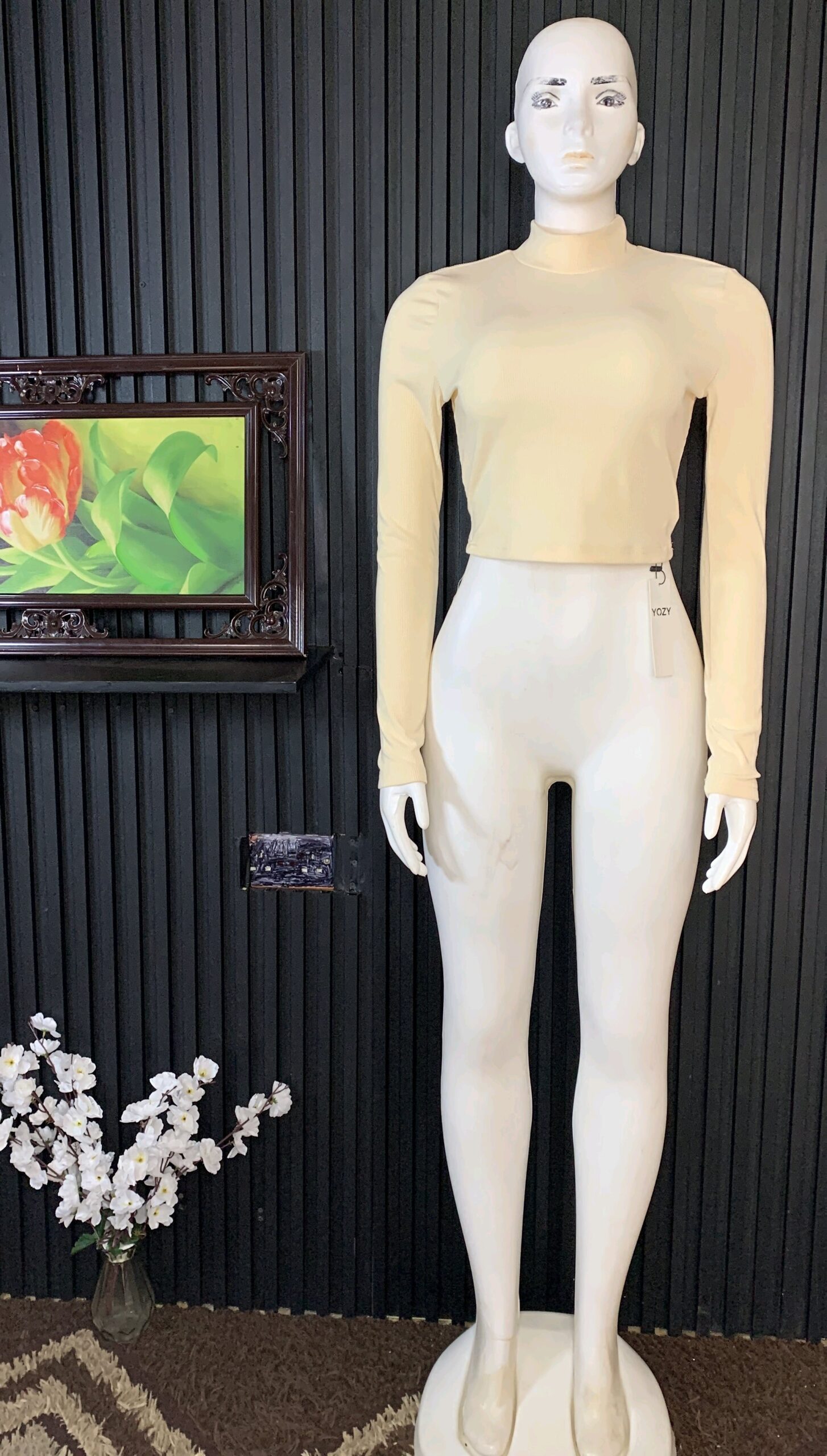 Fitted Turtleneck Crop Top 1 Fitted Turtleneck Crop Top