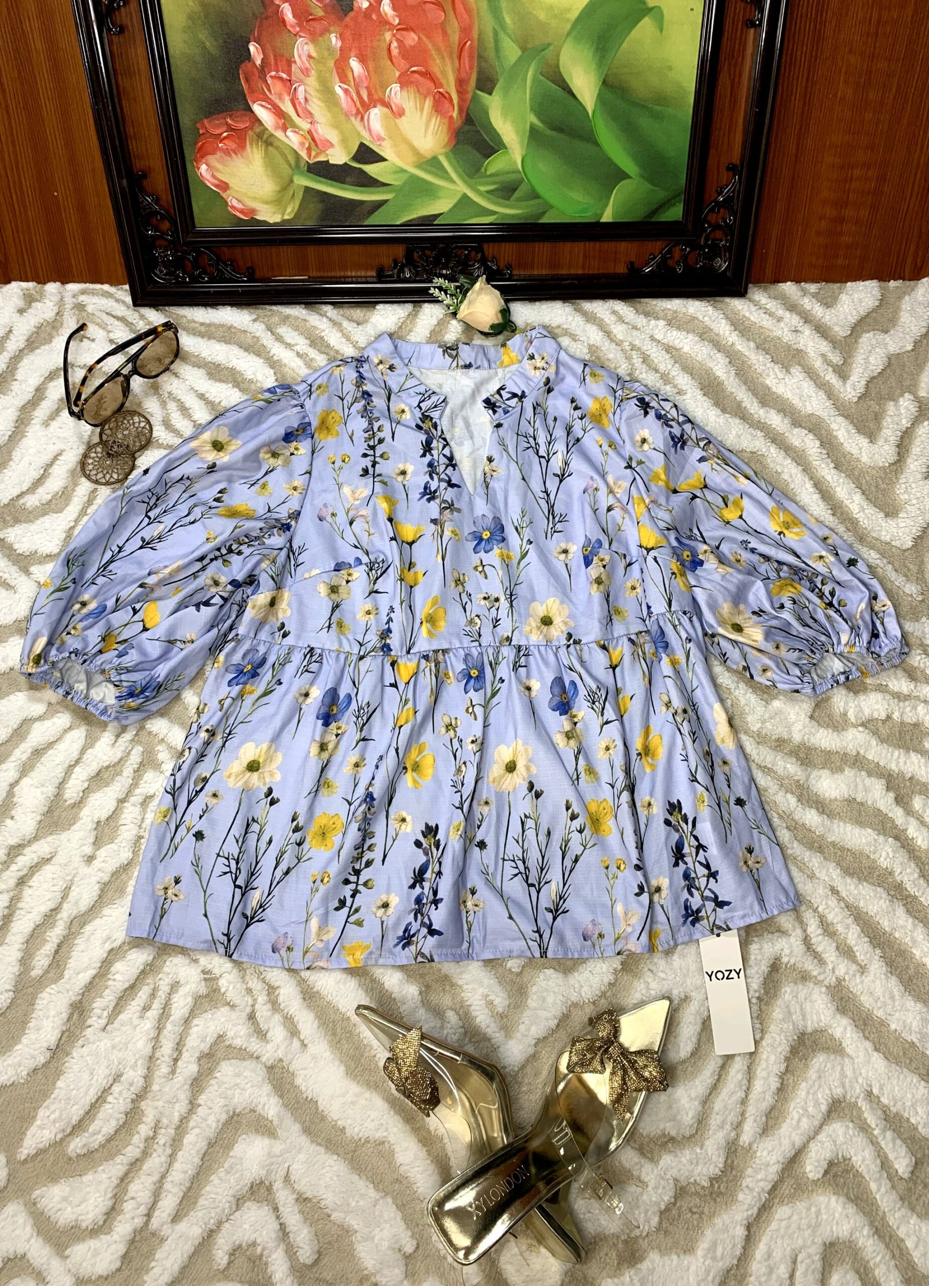 Floral Peplum Blouse 2 Floral Peplum Blouse - Image 2