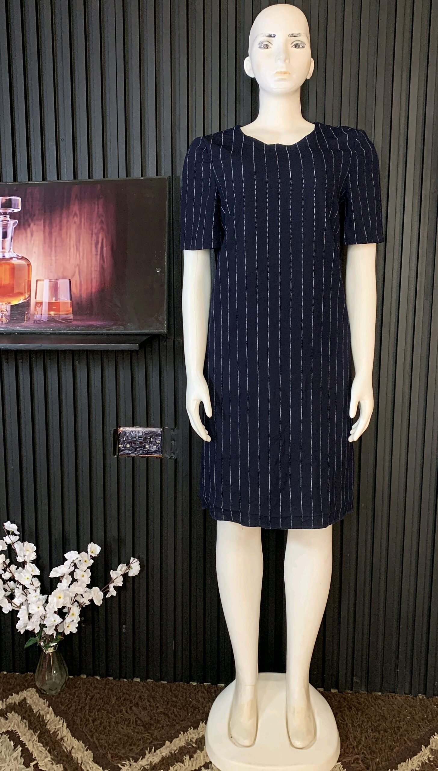 Stylish Pinstripe Corporate Dress 1 Stylish Pinstripe Corporate Dress