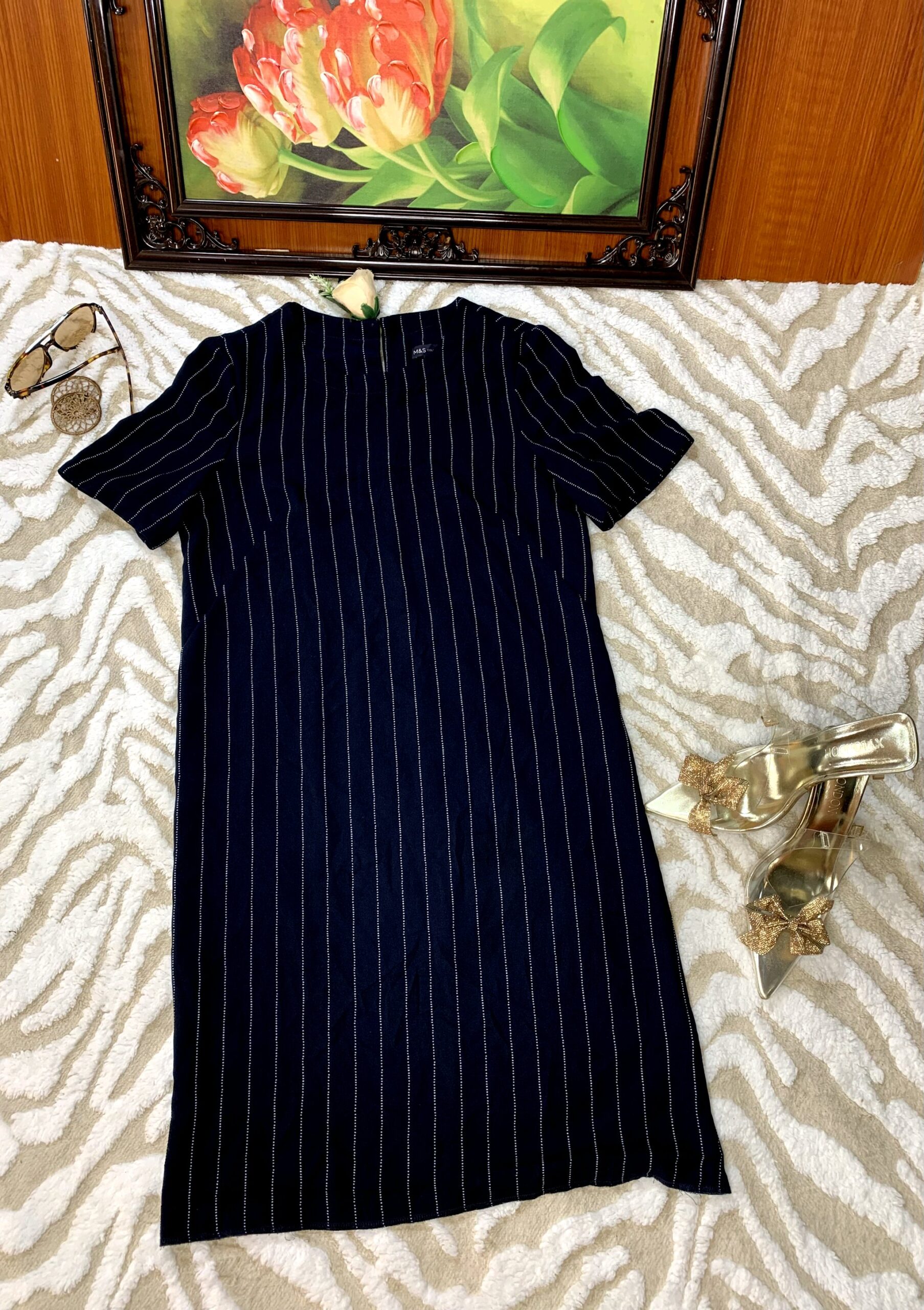 Stylish Pinstripe Corporate Dress 3 Stylish Pinstripe Corporate Dress - Image 3
