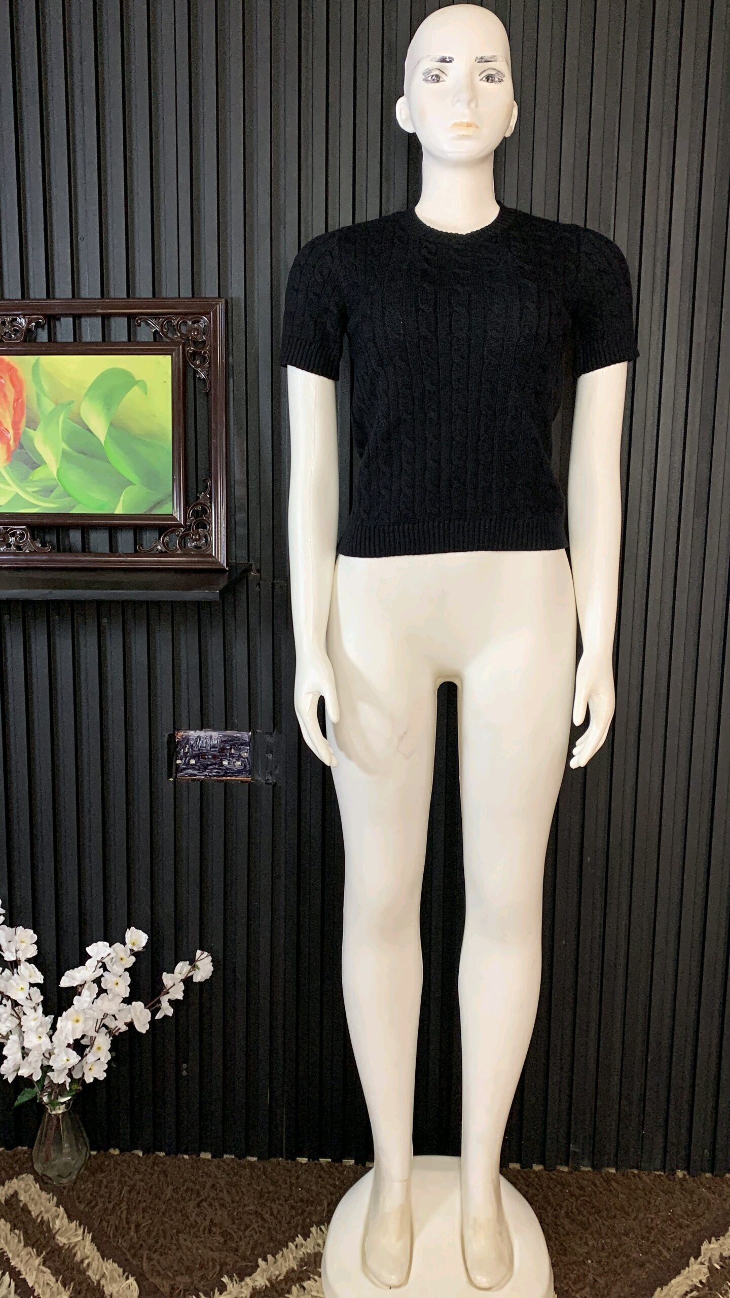 Ribbed Asymmetric Short Sleeve Top 1 Ribbed Asymmetric Short Sleeve Top