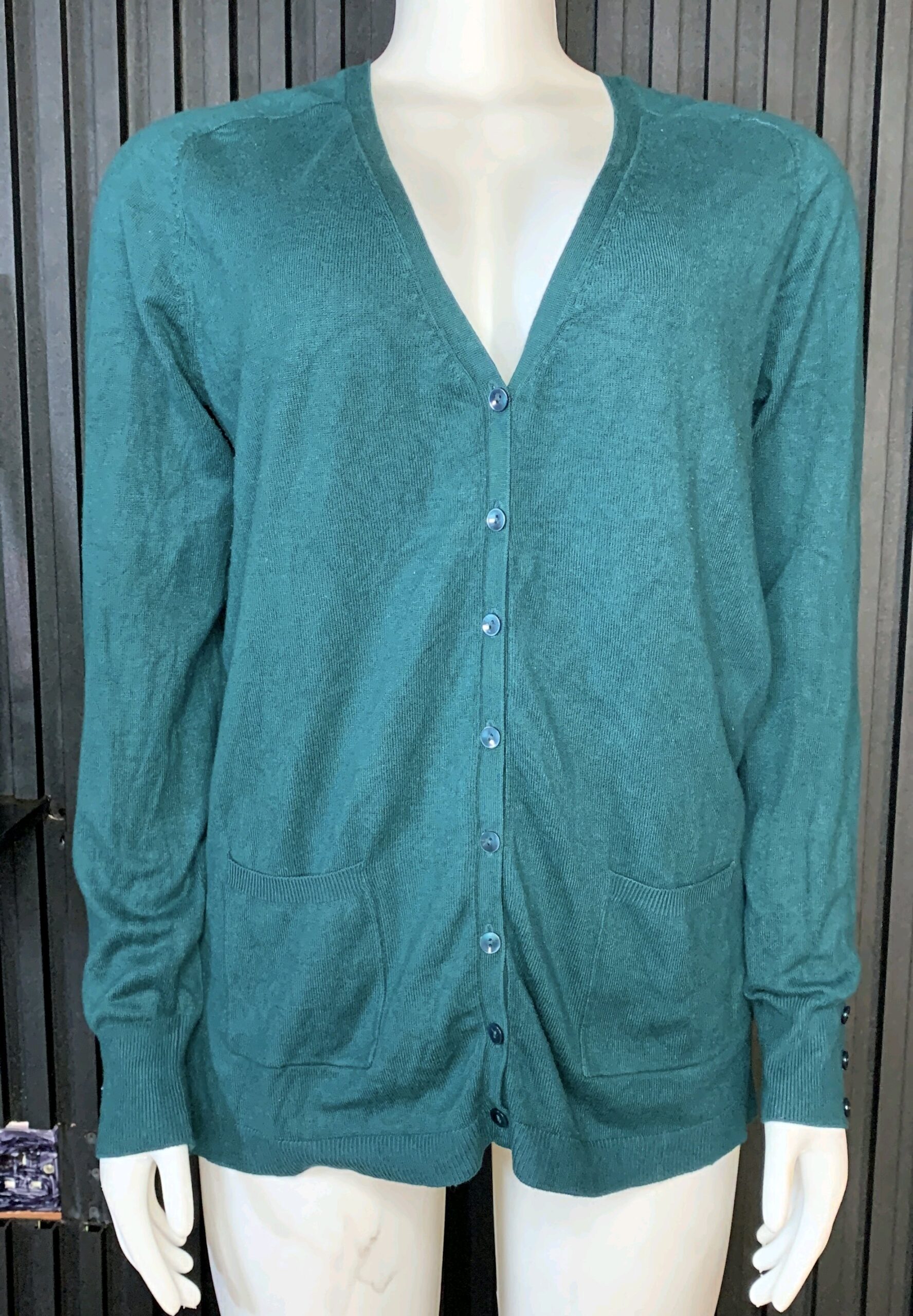 Teal Knit Cardigan 4 Teal Knit Cardigan - Image 4