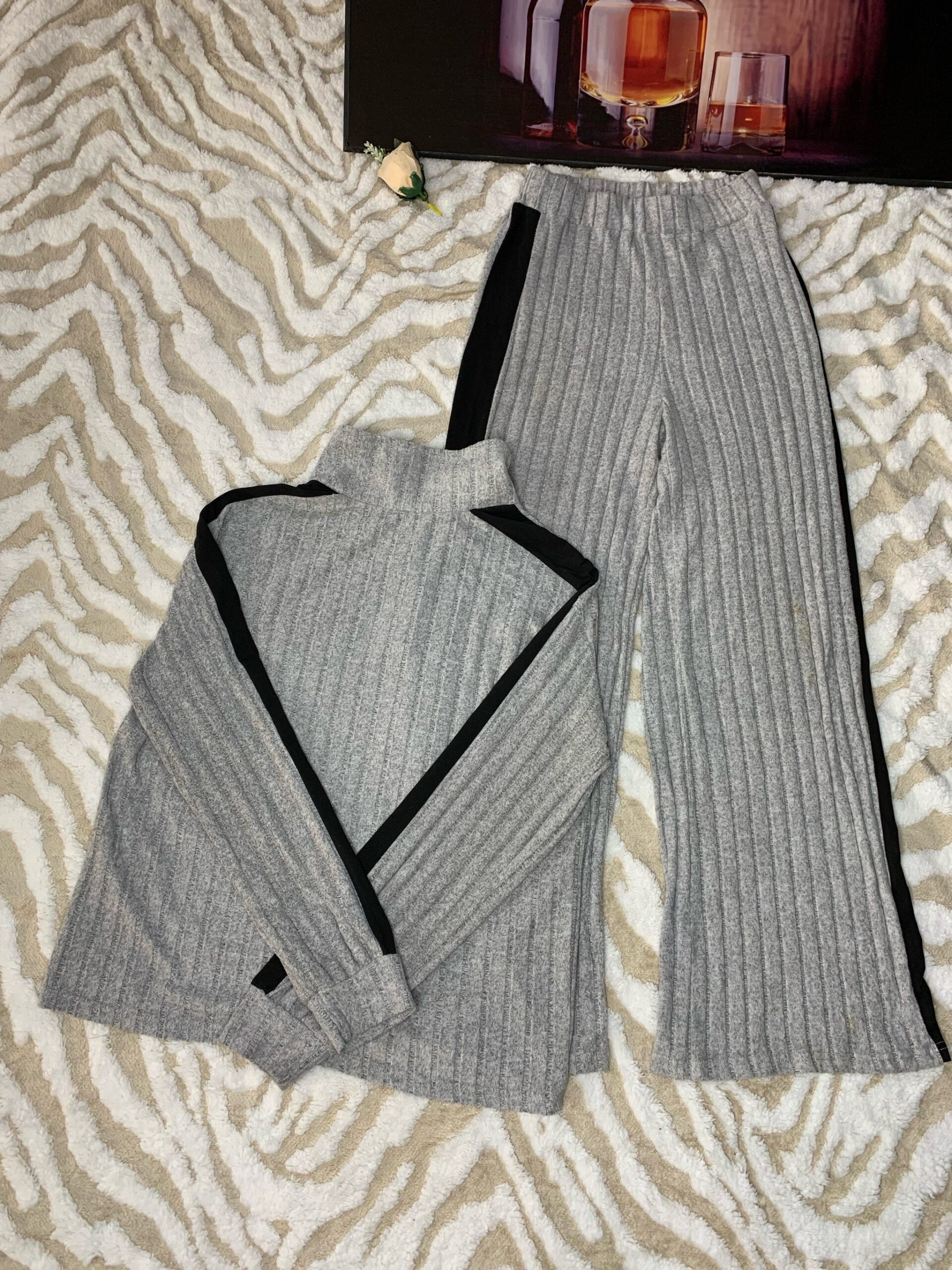 Ribbed Knit Loungewear Two Piece Set 5 Ribbed Knit Loungewear Two Piece Set - Image 5