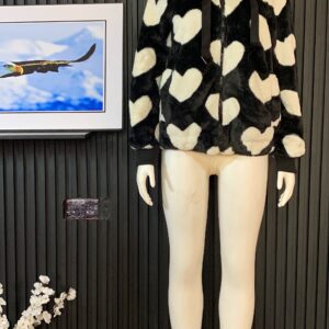 Faux Fur Heart Jacket– Hooded