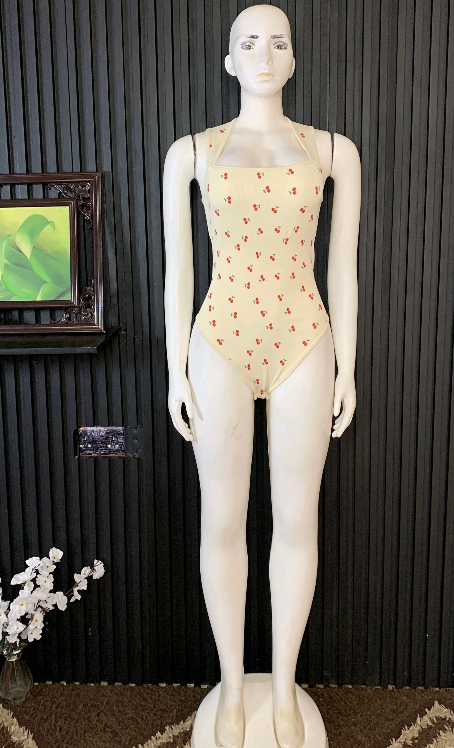 Cherry Print Women’s Bodysuit 1 Cherry Print Women’s Bodysuit