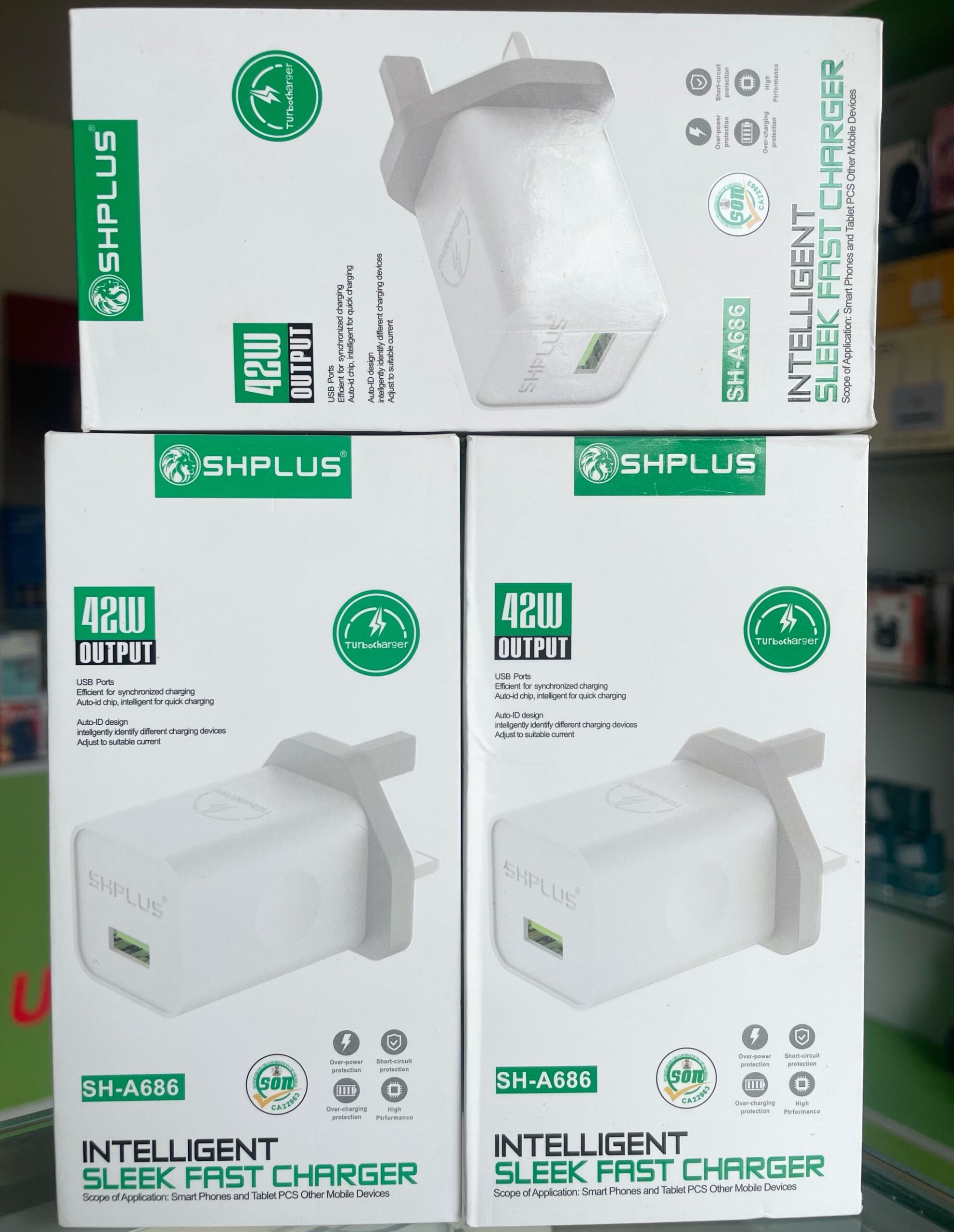 Premium Smart SHPLUS 42W USB Fast Charger 1 Premium Smart SHPLUS 42W USB Fast Charger