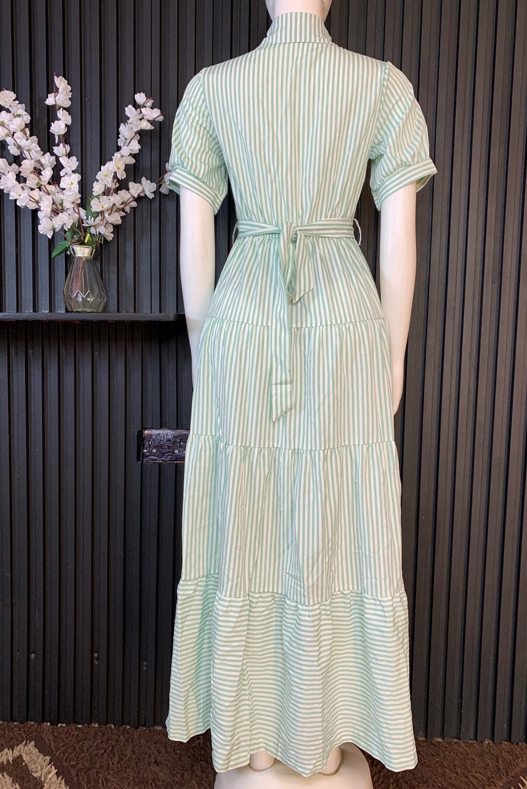 Elegant Pastel Green Tiered Maxi Dress – Premium Women's Flowing Summer Gown 5 Elegant Pastel Green Tiered Maxi Dress – Premium Women's Flowing Summer Gown - Image 5