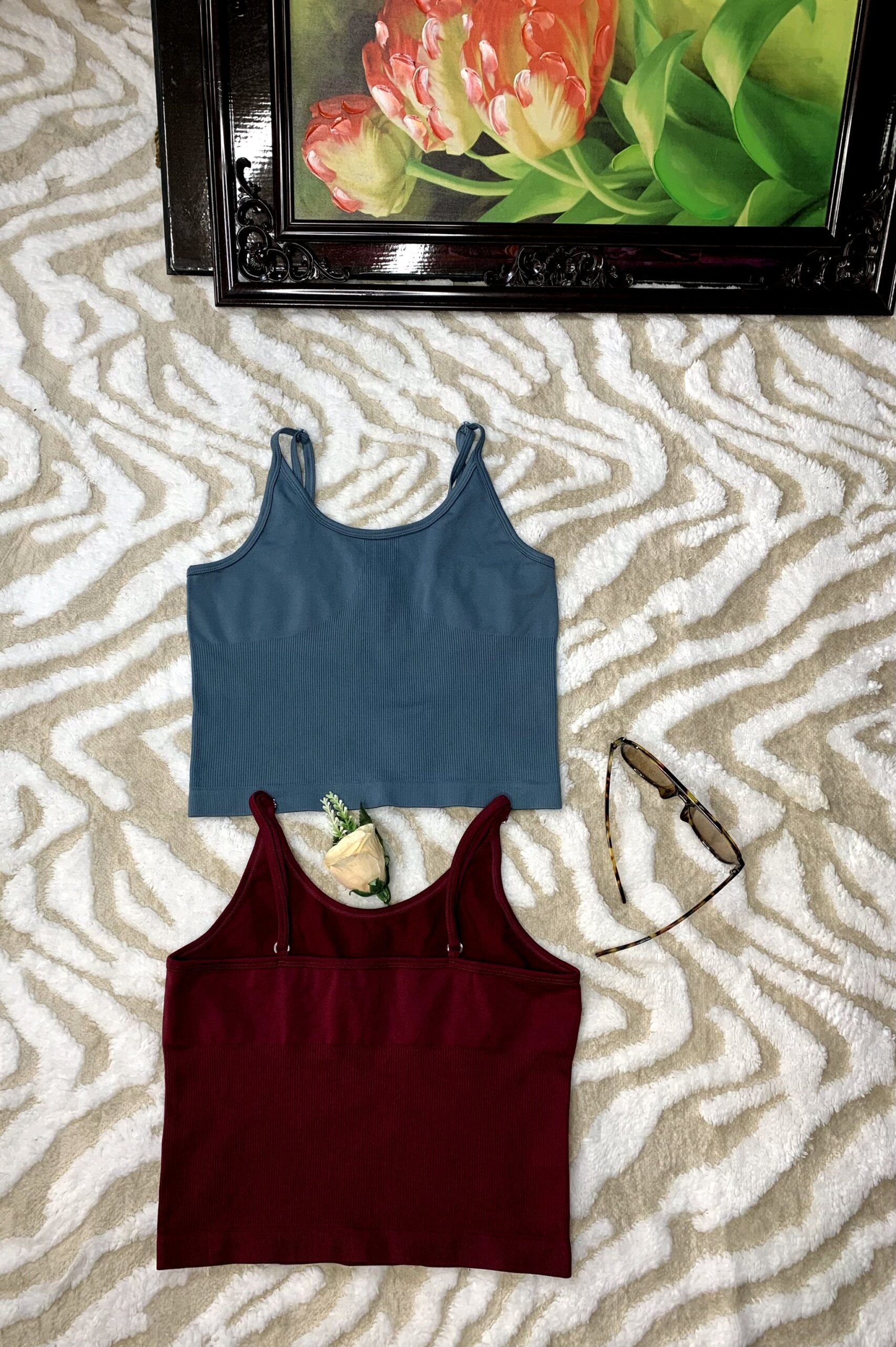 Maroon Ribbed Camisole 4 Maroon Ribbed Camisole - Image 4