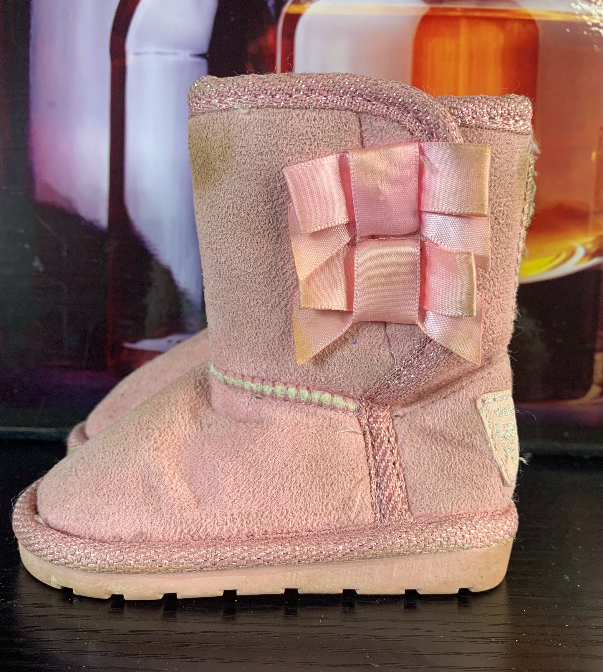 Girls Pink Winter Boots 2 Girls Pink Winter Boots - Image 2