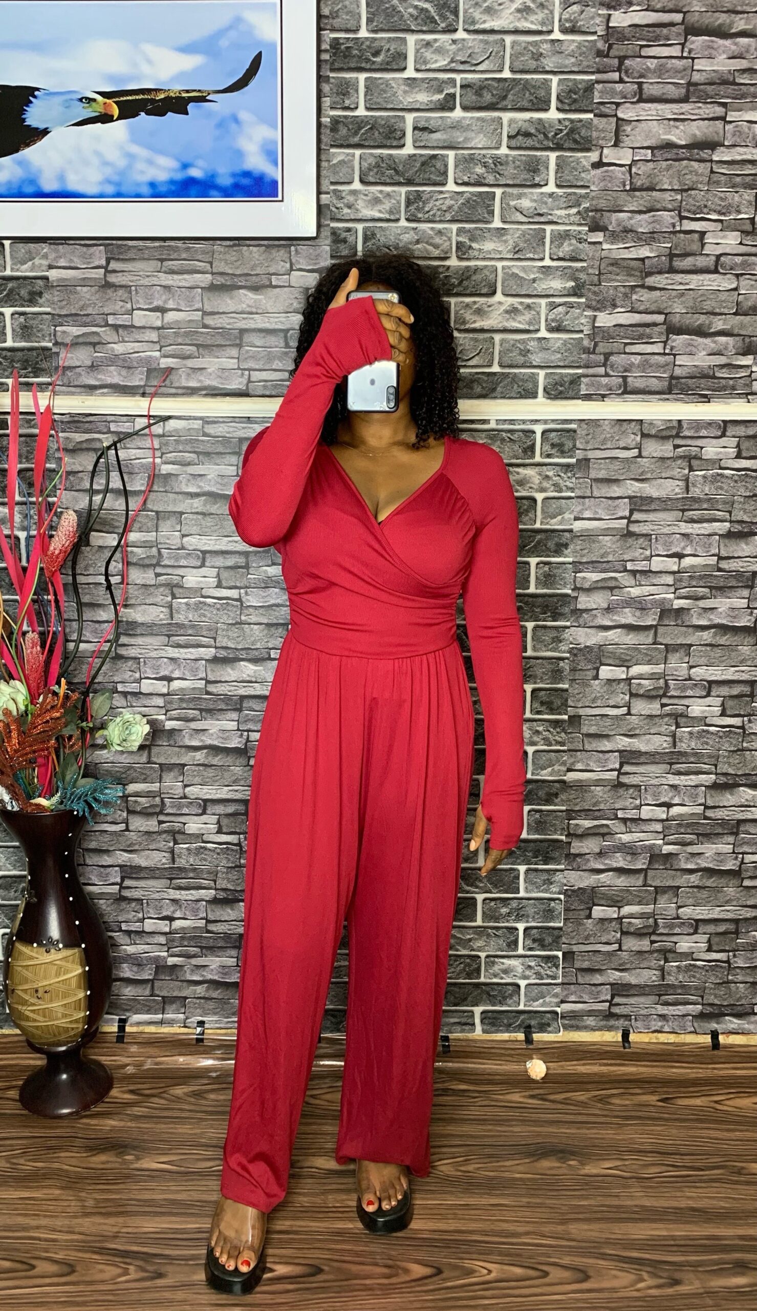 Long Sleeve Wrap Jumpsuit 1 Long Sleeve Wrap Jumpsuit