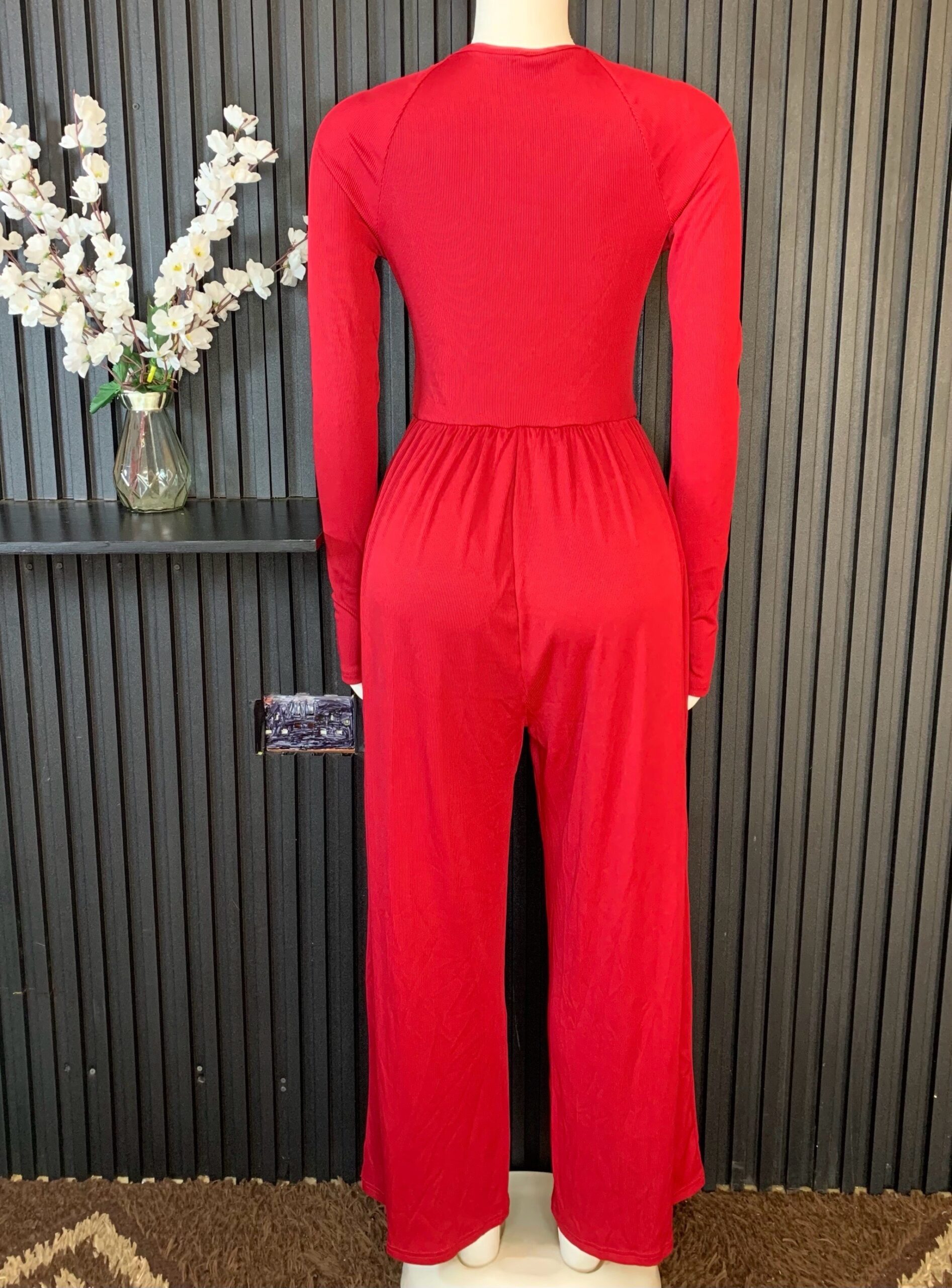 Long Sleeve Wrap Jumpsuit 4 Long Sleeve Wrap Jumpsuit - Image 4