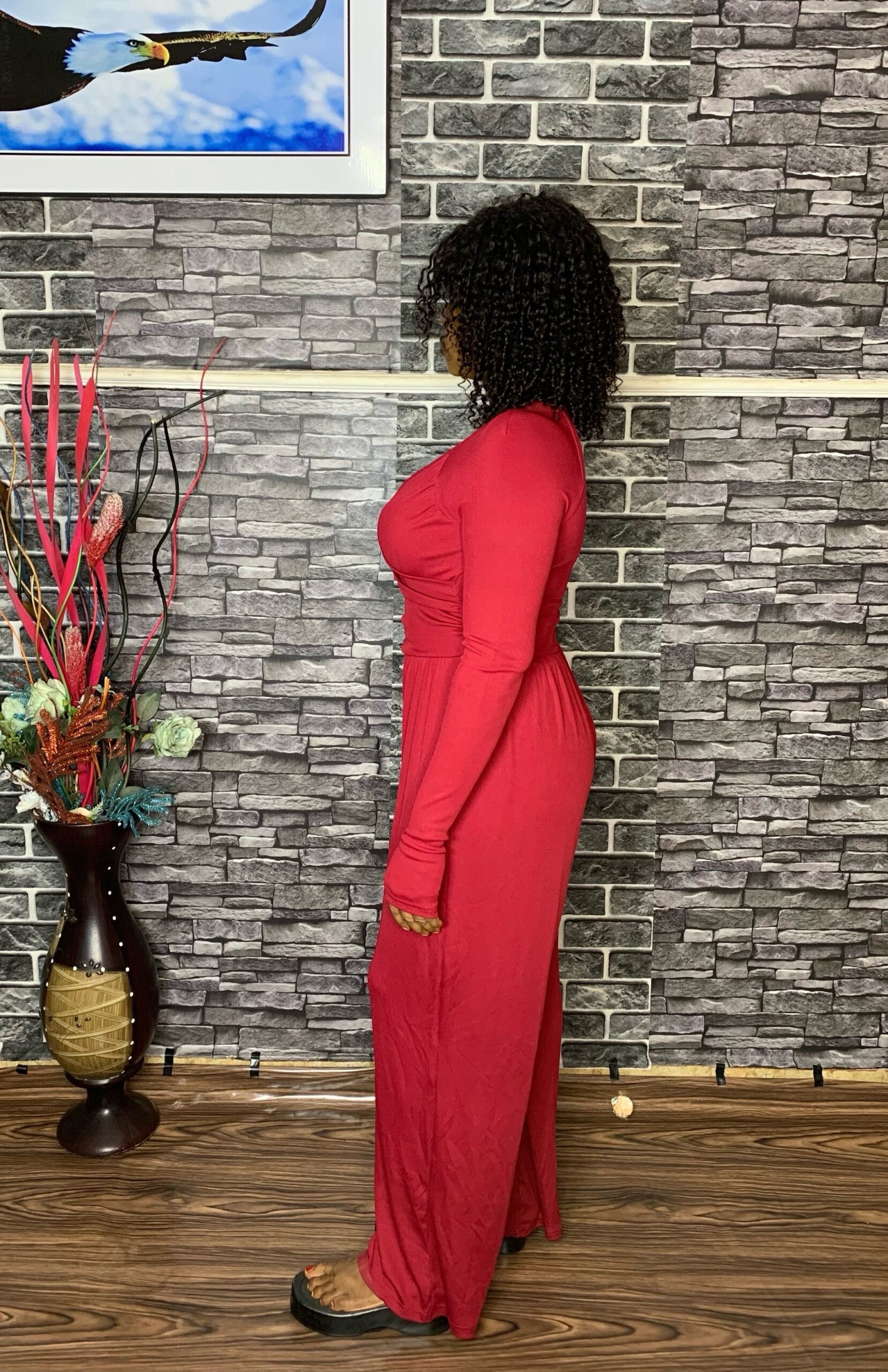 Long Sleeve Wrap Jumpsuit 5 Long Sleeve Wrap Jumpsuit - Image 5