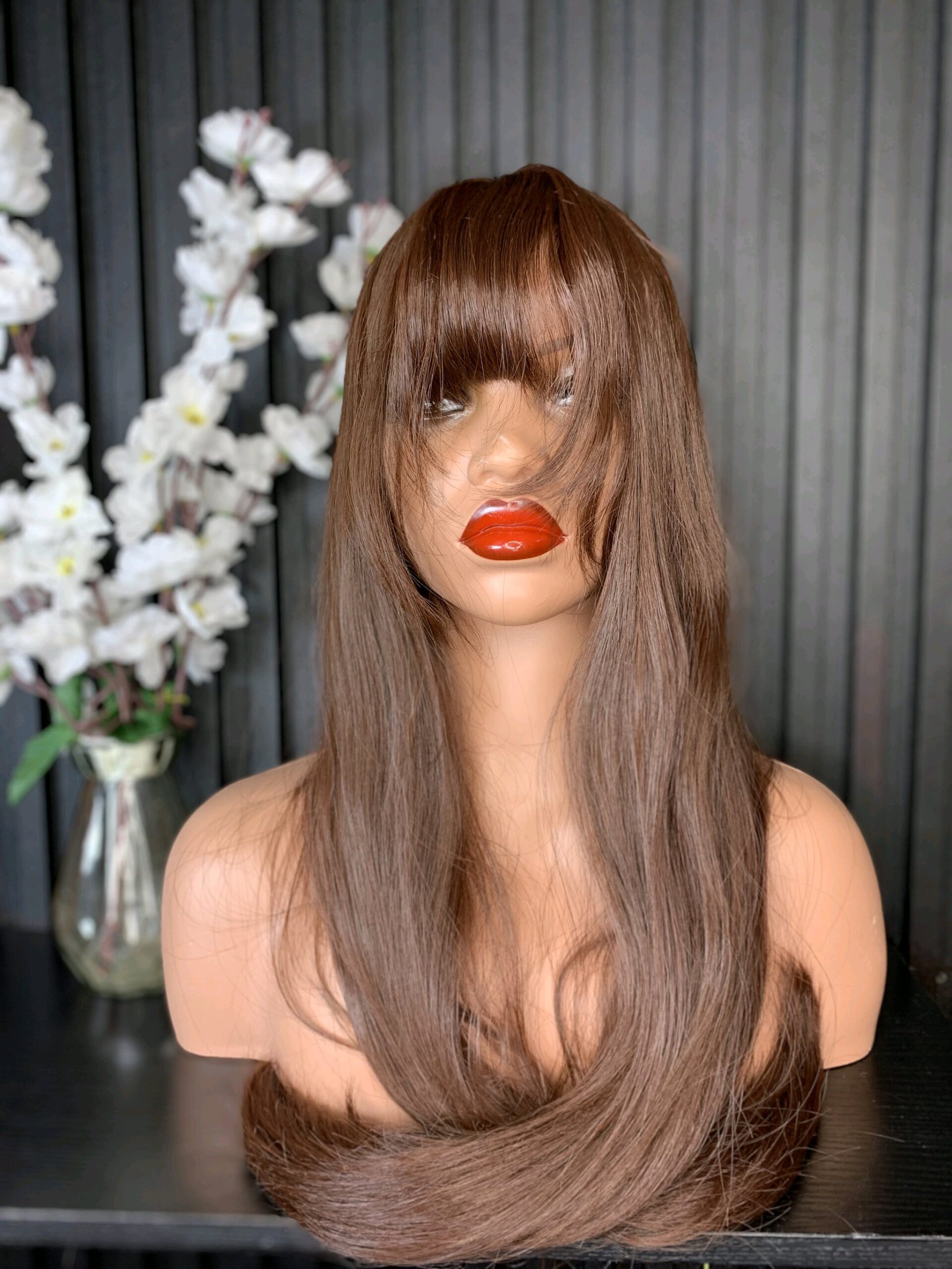 Brown Human Hair Wig 1 Brown Human Hair Wig