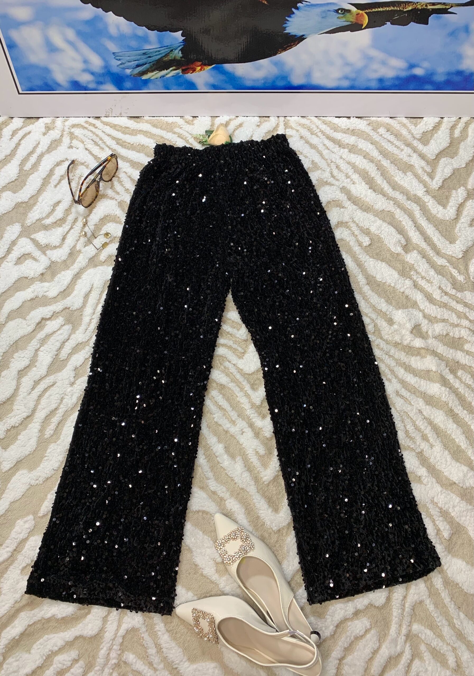 Sequin Wide Leg Pants 4 Sequin Wide Leg Pants - Image 4