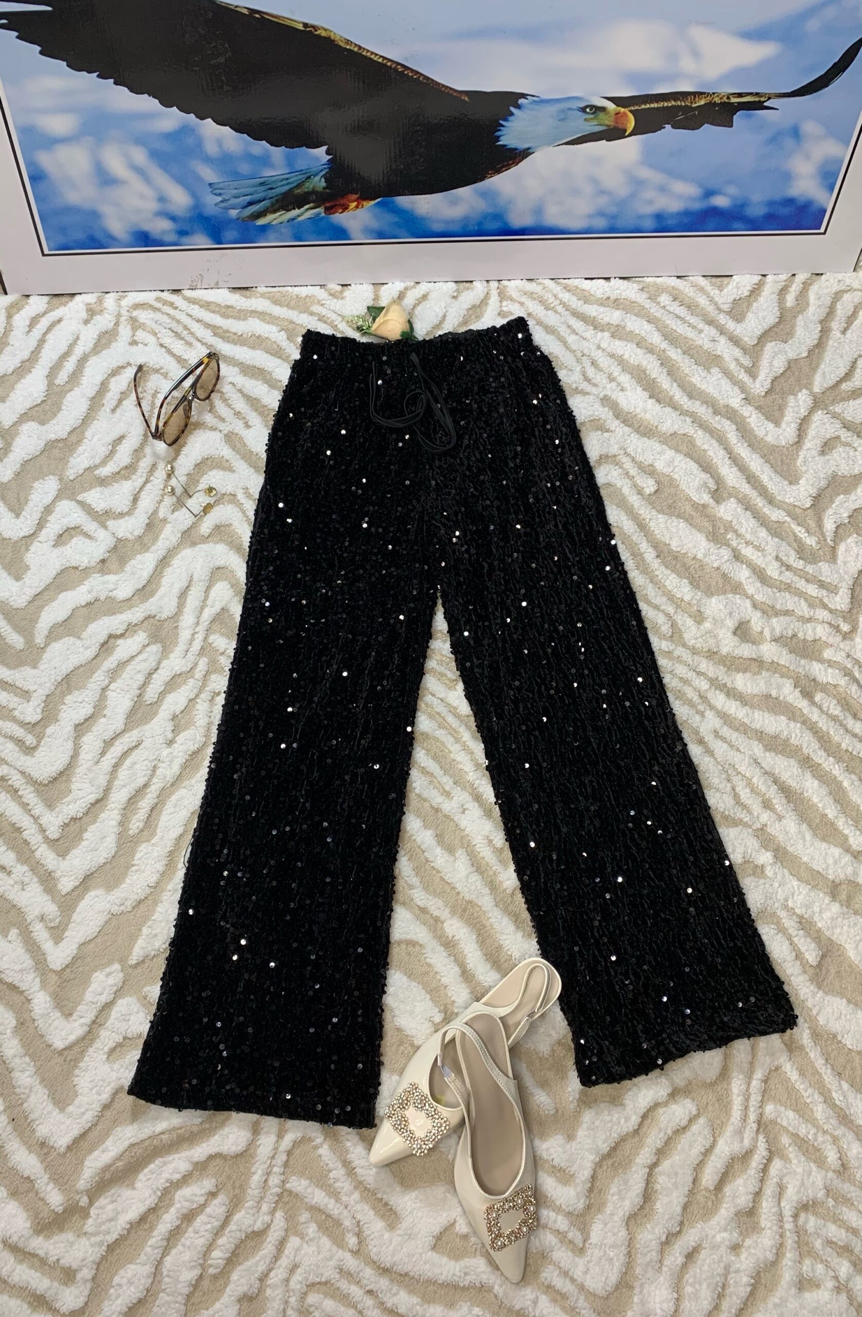 Sequin Wide Leg Pants 5 Sequin Wide Leg Pants - Image 5