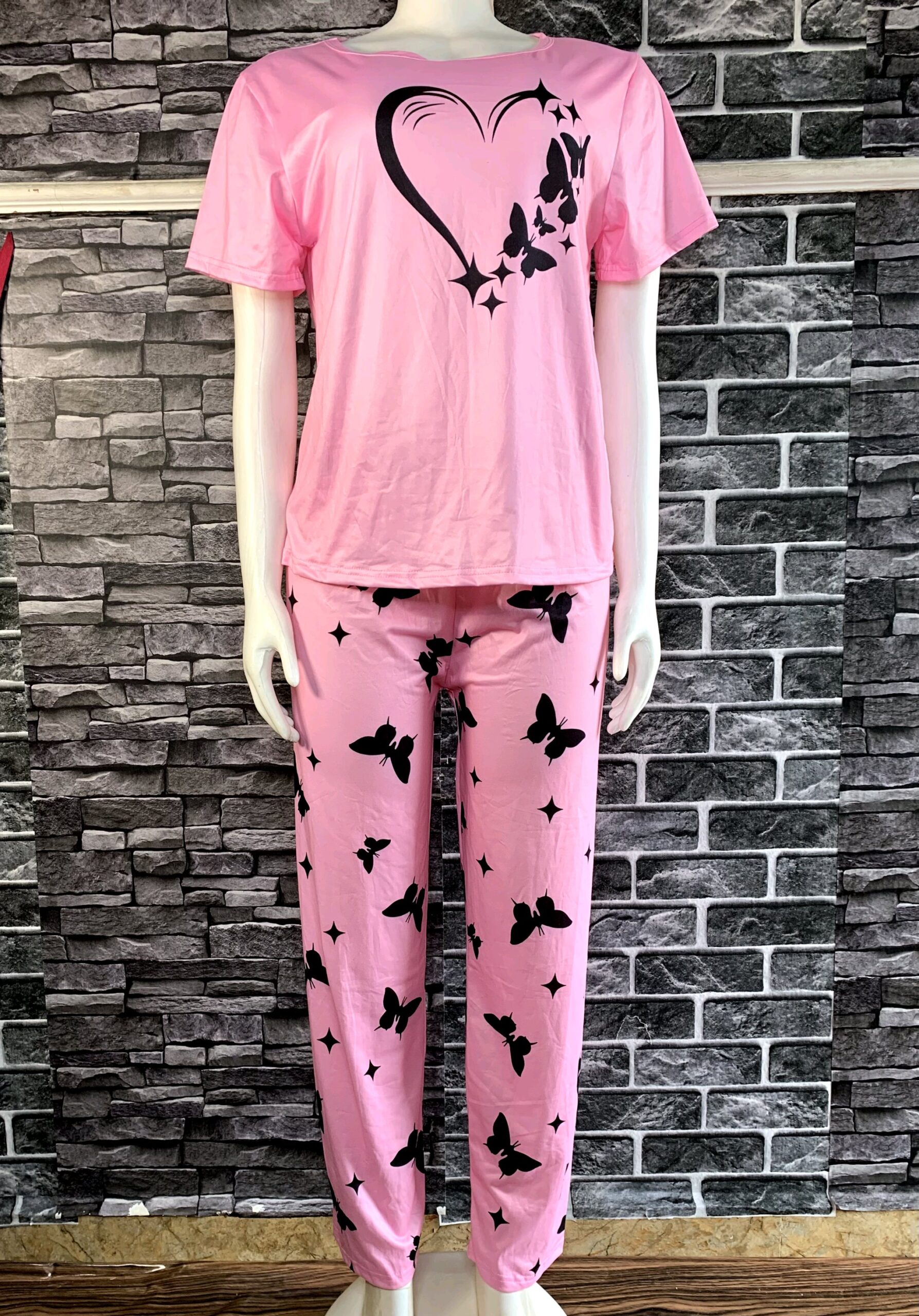 Pink Butterfly Pajamas Set 1 Pink Butterfly Pajamas Set