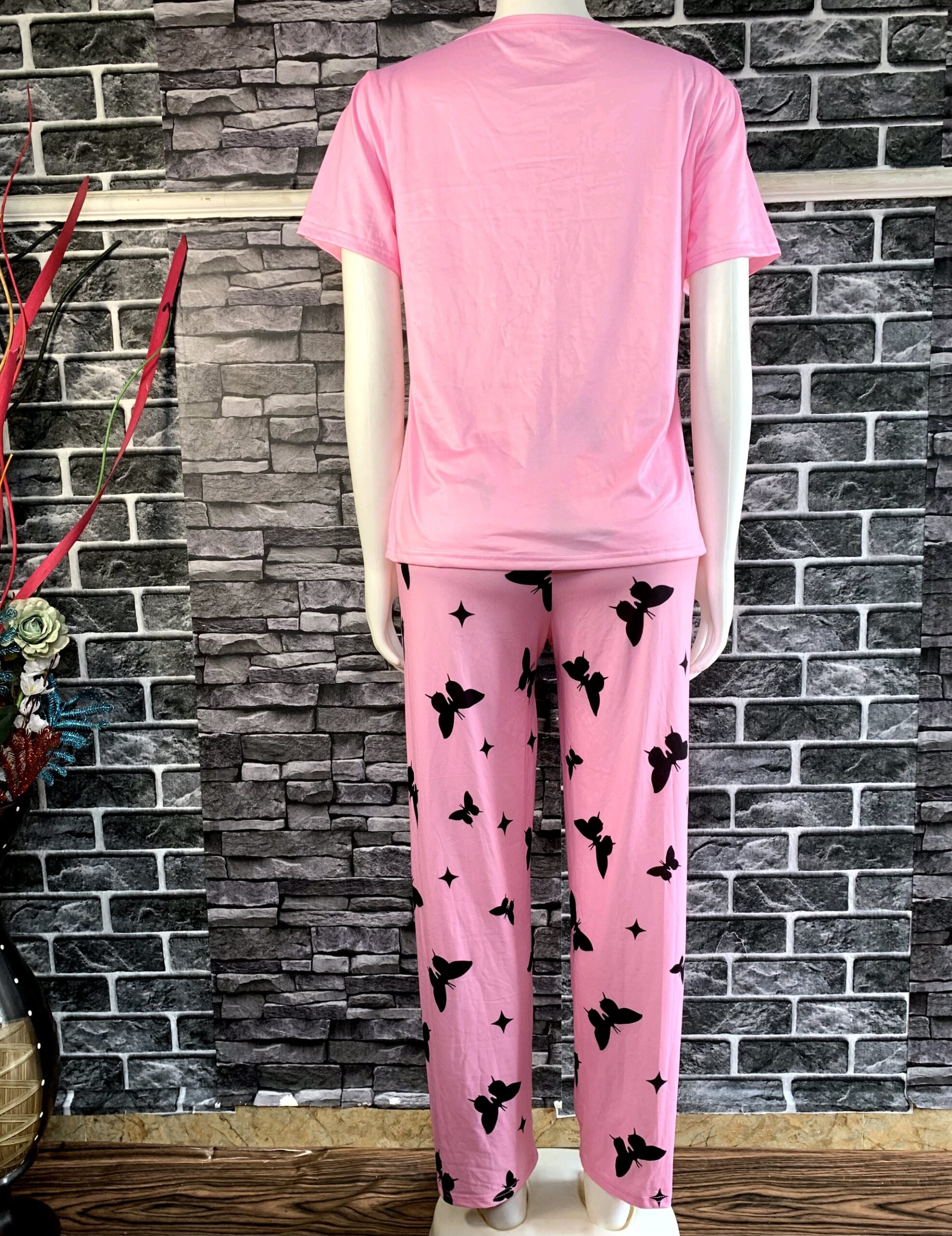 Pink Butterfly Pajamas Set 3 Pink Butterfly Pajamas Set - Image 3