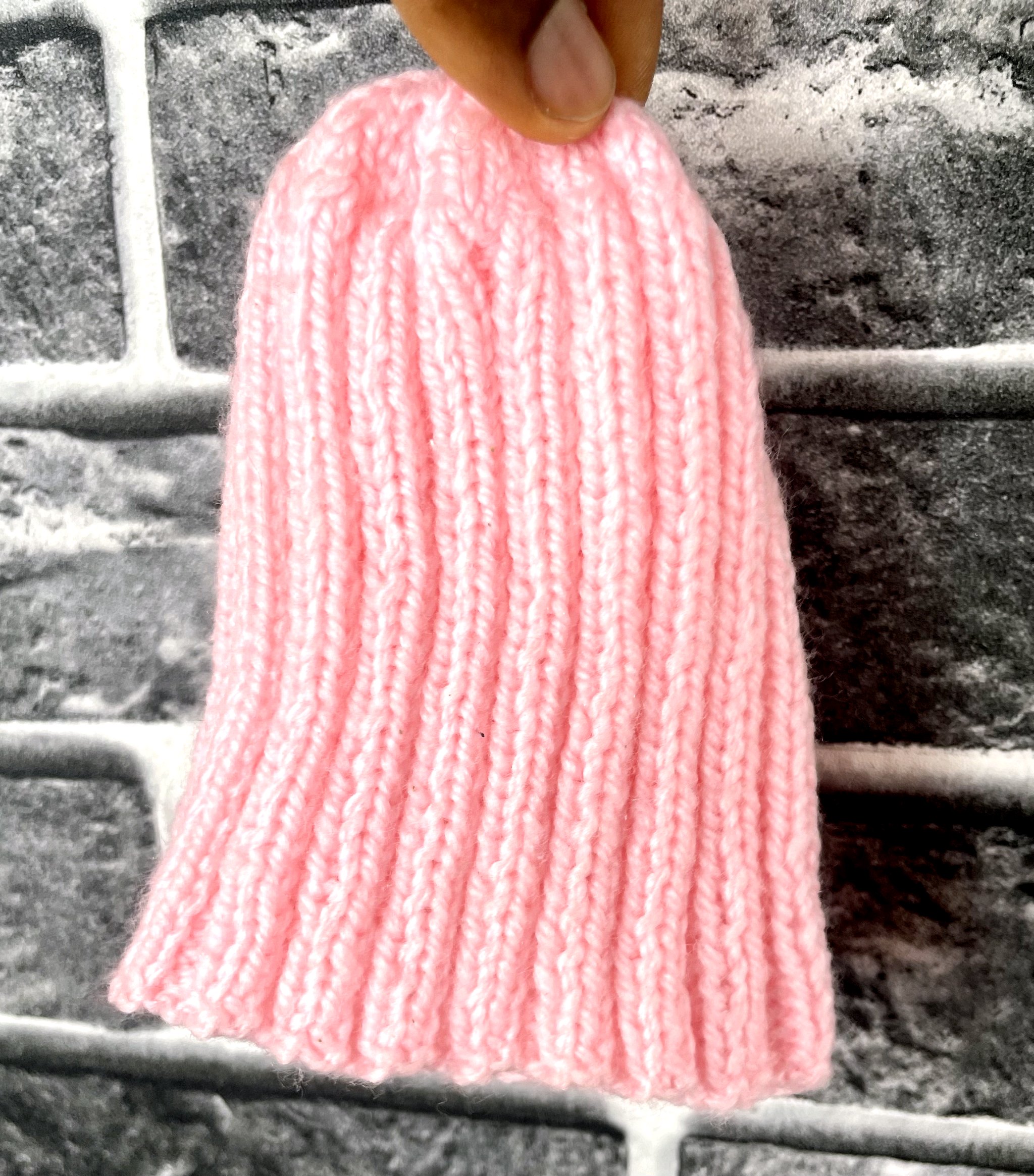 Pink Knitted Baby Hat 1 Pink Knitted Baby Hat
