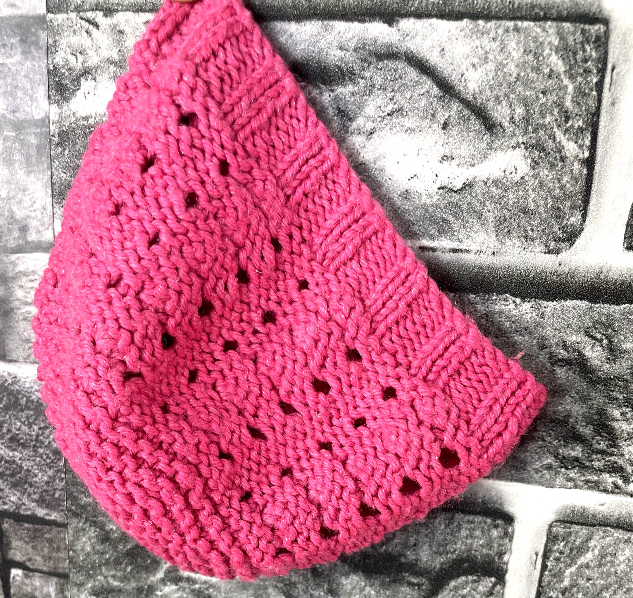 Pink Knitted Baby Hat 3 Pink Knitted Baby Hat - Image 3