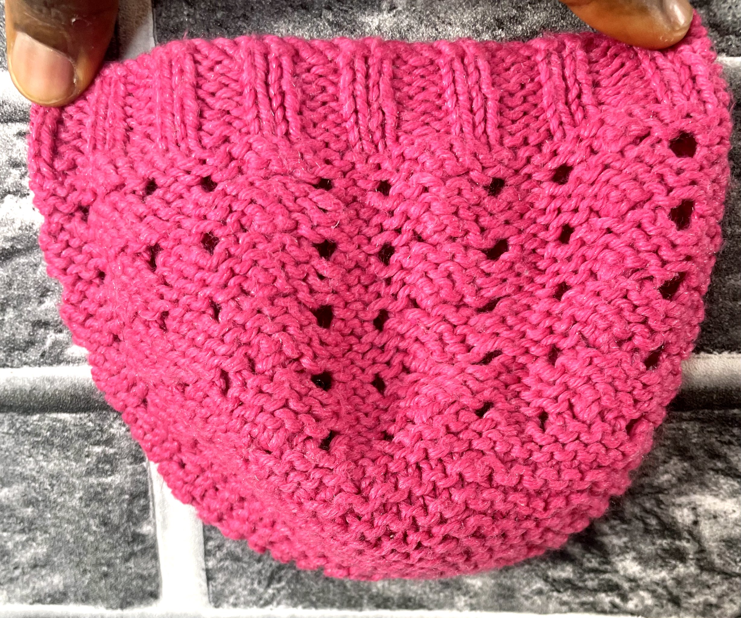 Pink Knitted Baby Hat 4 Pink Knitted Baby Hat - Image 4