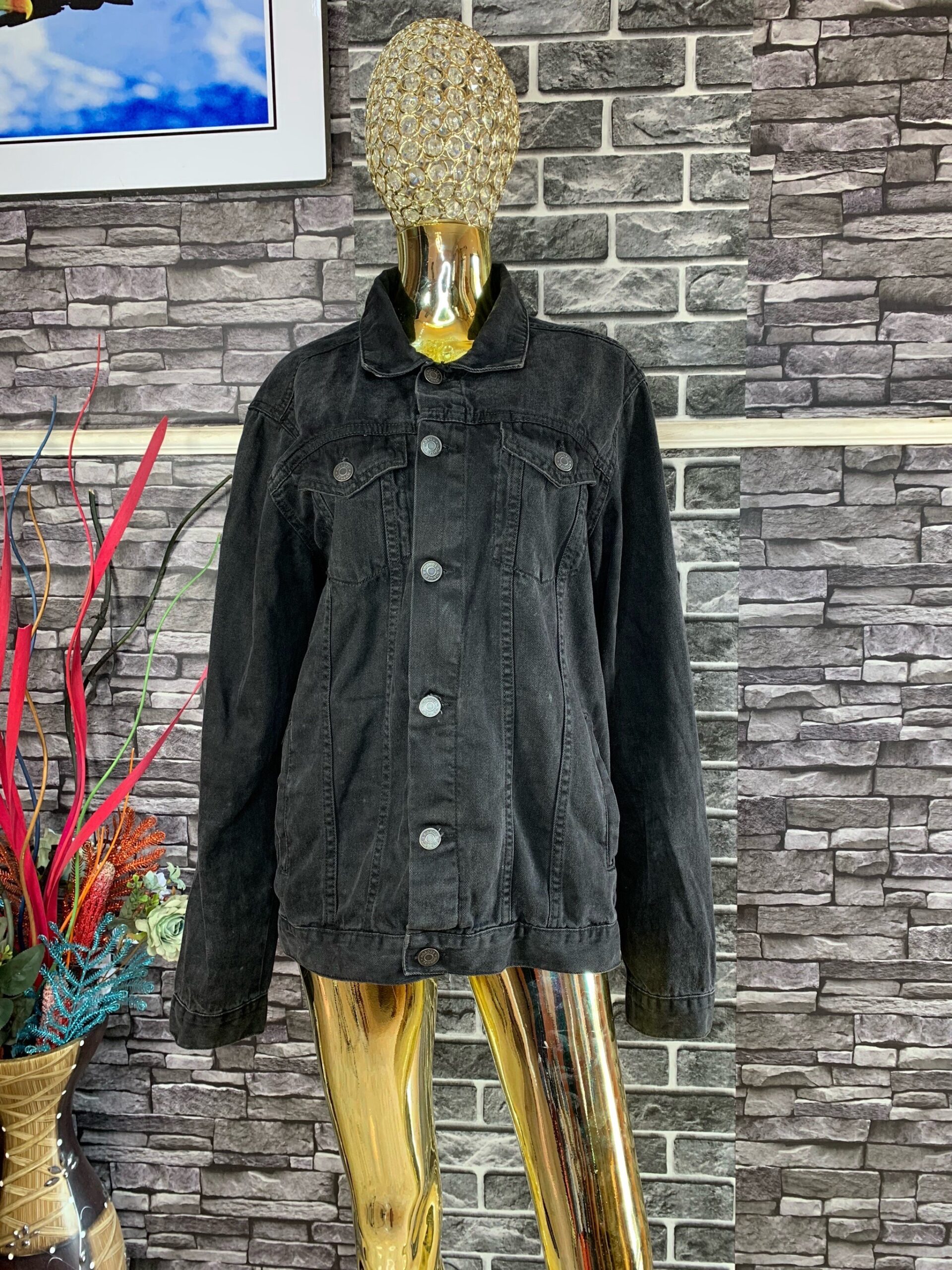 Premium Black Denim Jacket 1 Premium Black Denim Jacket