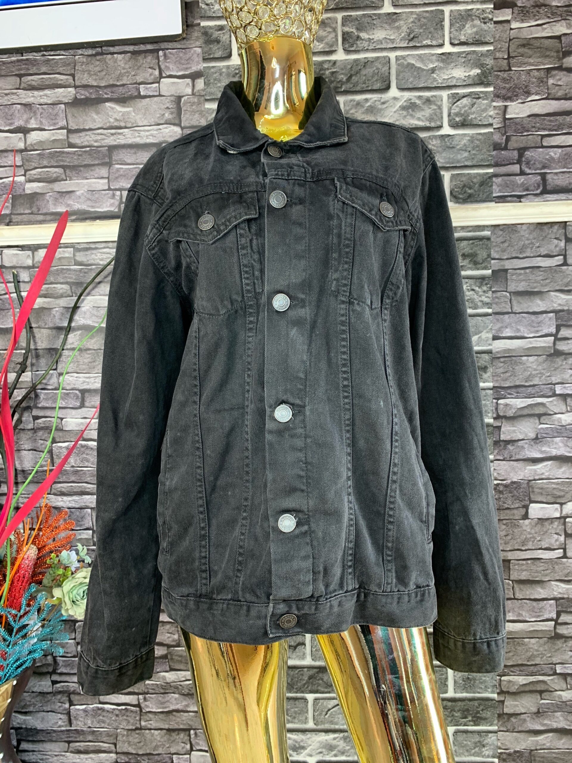 Premium Black Denim Jacket 2 Premium Black Denim Jacket - Image 2