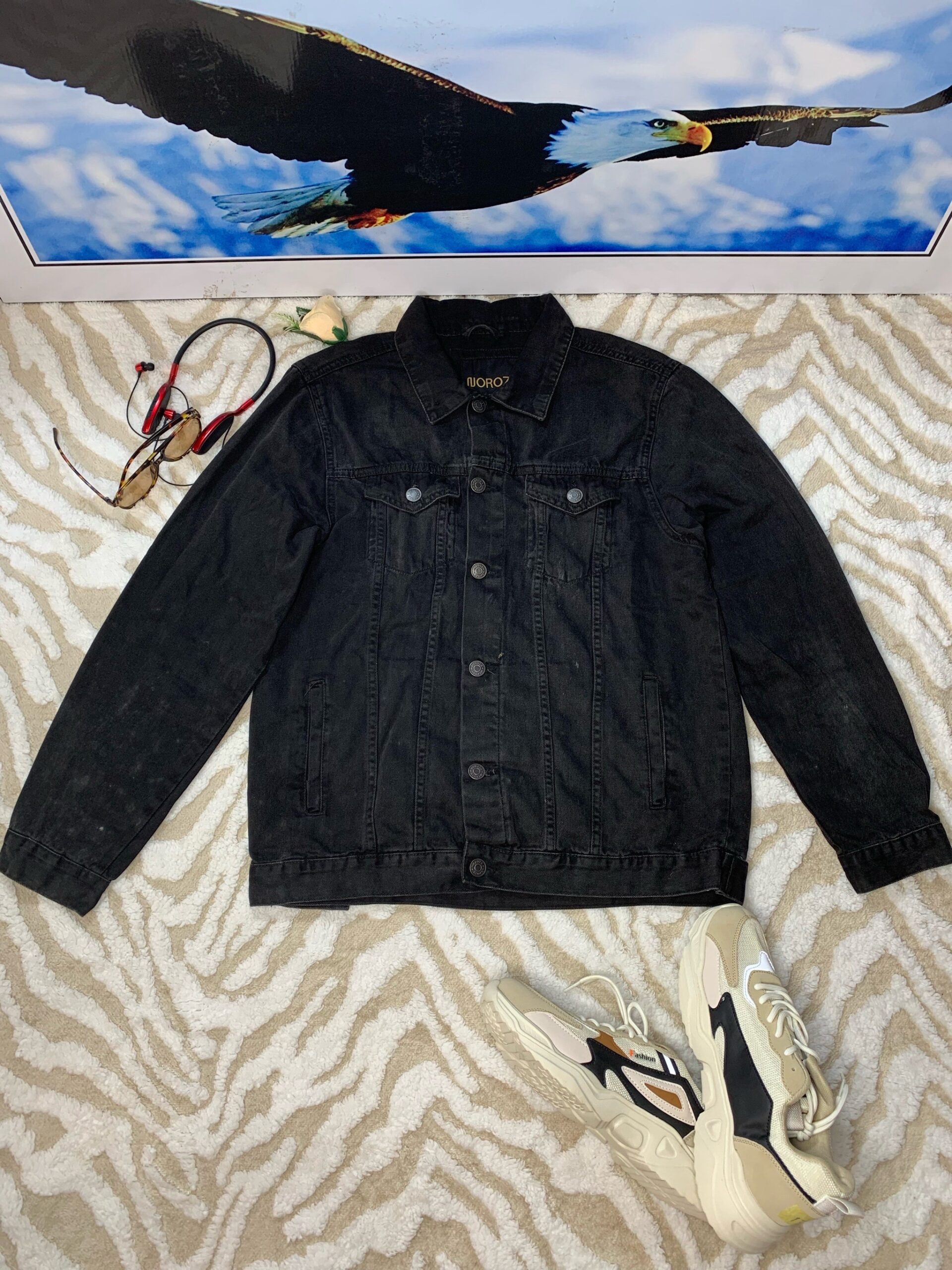 Premium Black Denim Jacket 4 Premium Black Denim Jacket - Image 4