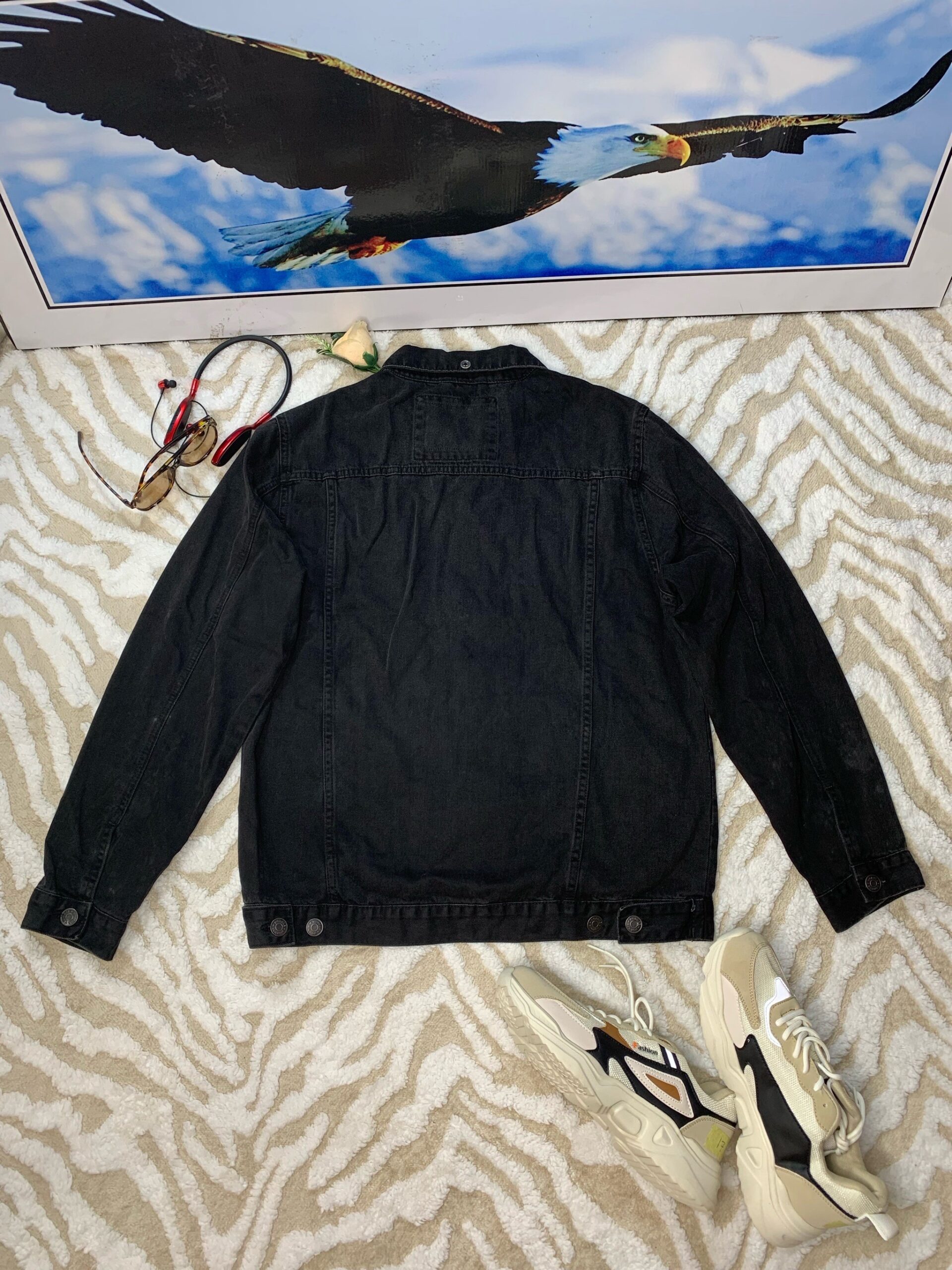 Premium Black Denim Jacket 5 Premium Black Denim Jacket - Image 5