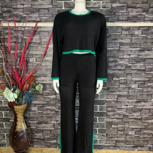 Elegant Two Piece Ribbed Set