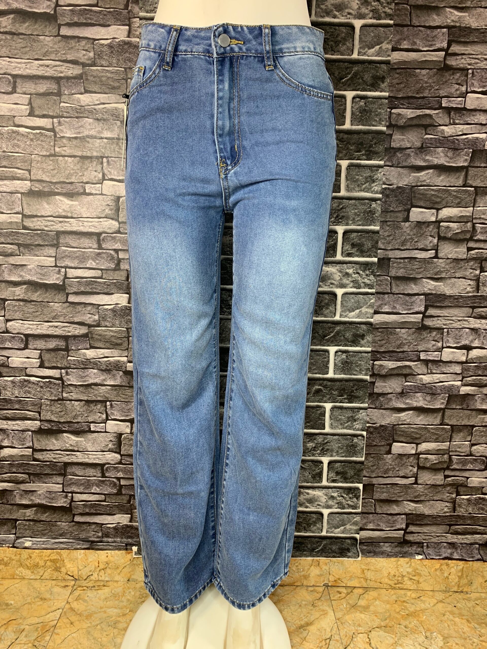 Elegant Wide Leg Bow Jeans 2 Elegant Wide Leg Bow Jeans - Image 2